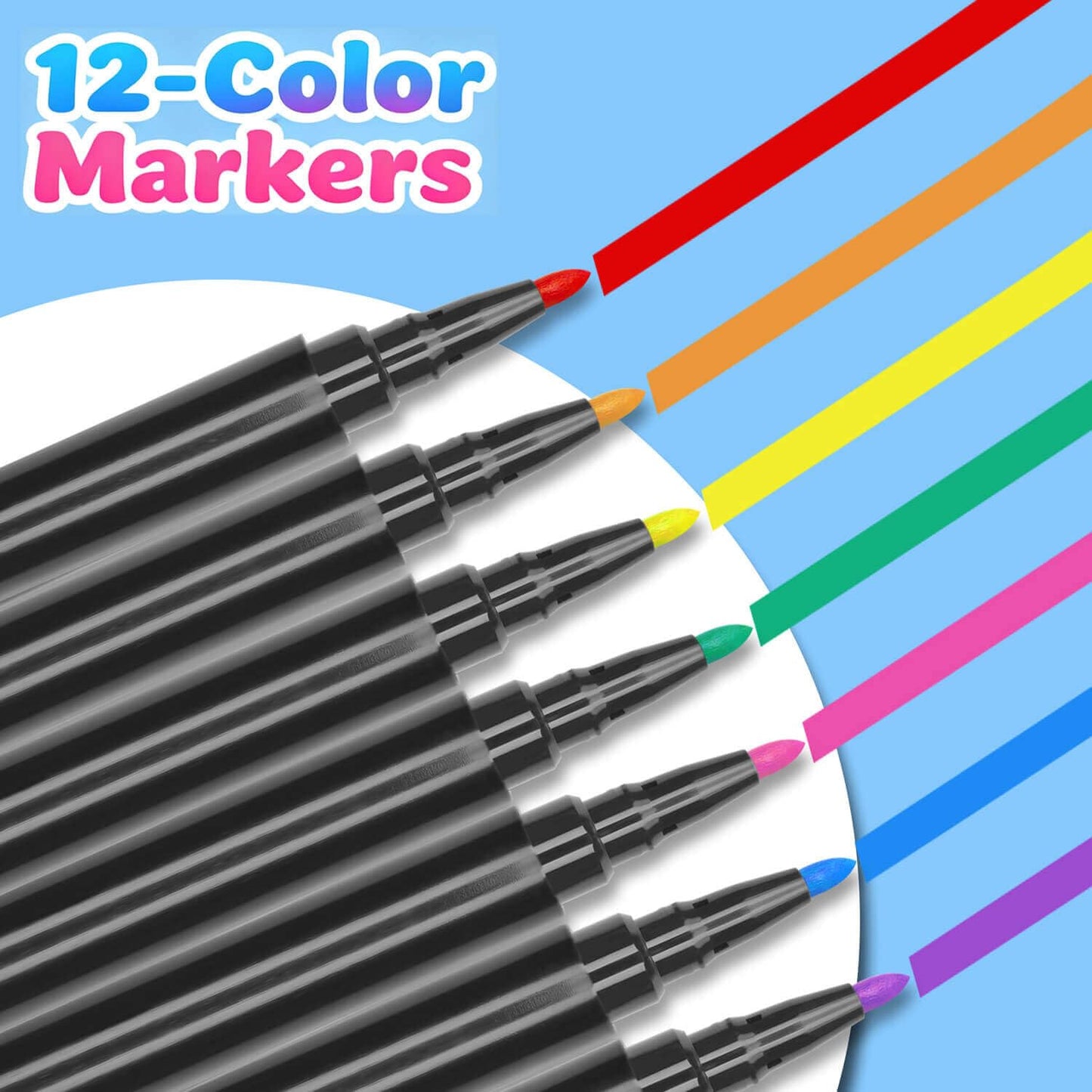 Dobuhont Neon Markers – 12-Color Wet & Dry Erase Pens for LED Boards, Fridge Calendars & Acrylic Planners