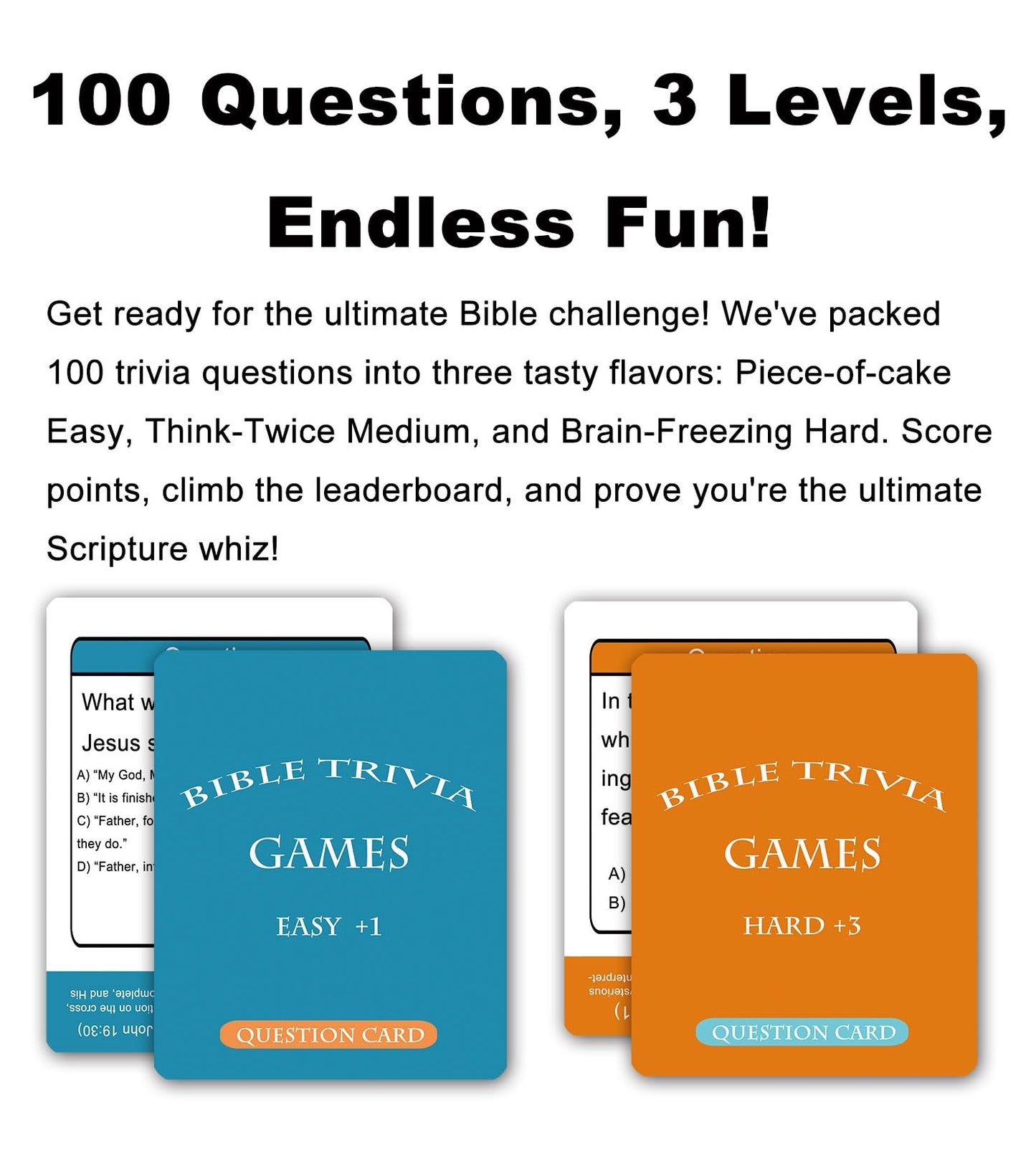 Docdeer Bible Trivia Board Game Cards for Adults & Family | Bible Study Gift