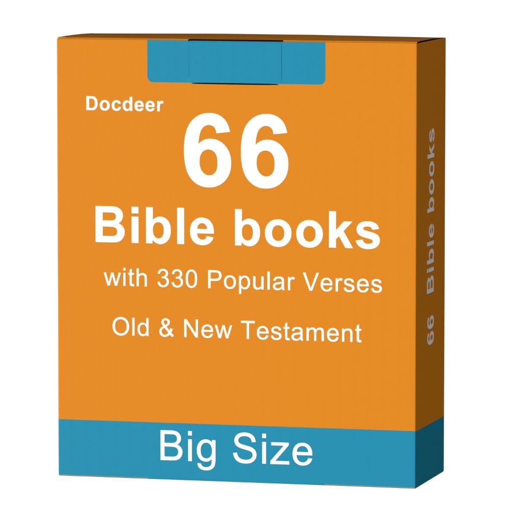 Docdeer Bible 66 Books Flash Cards – 330 Verses & Essential Book Details