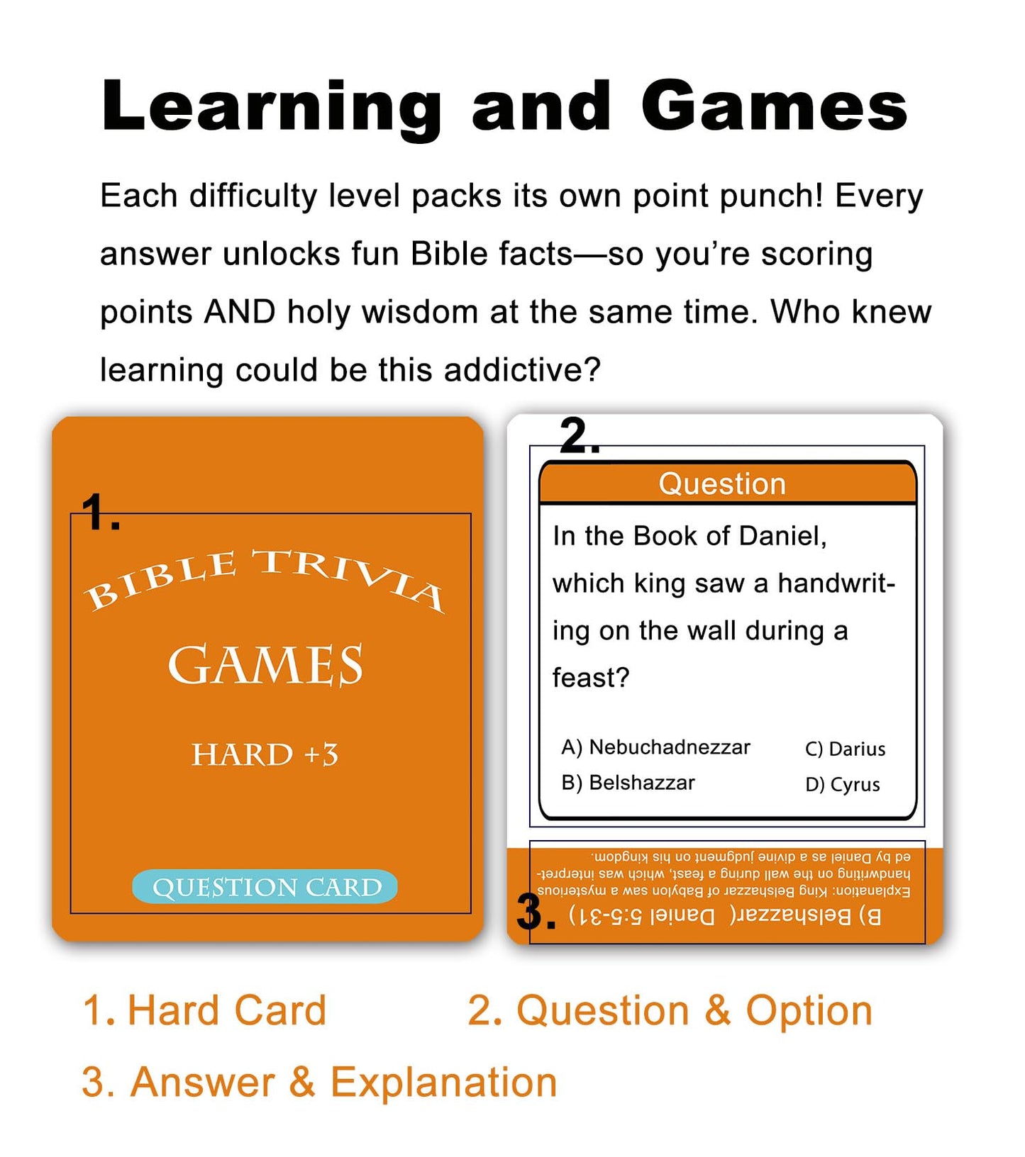 Docdeer Bible Trivia Board Game Cards for Adults & Family | Bible Study Gift
