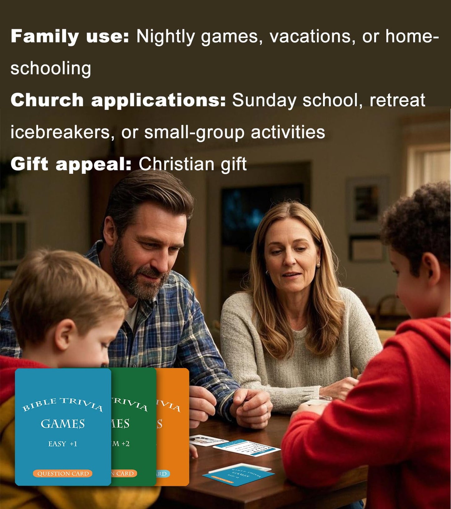 Docdeer Bible Trivia Board Game Cards for Adults & Family | Bible Study Gift