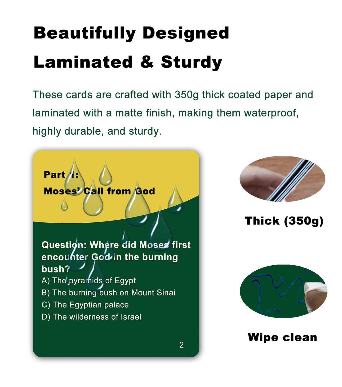 Docdeer 20 Famous Bible Stories, 126 Bible Quiz Cards for Bible Study, Family Fun & Gifts