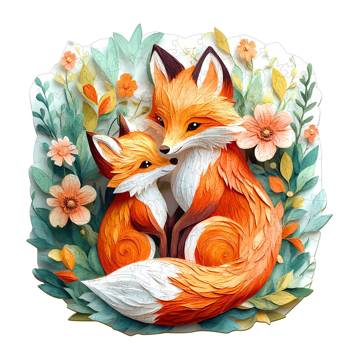 DOCRAGI Wooden Fox Puzzle for Adults — 250 Pieces, 13.4 x 13.1 in | Unique Animal Jigsaw Gift