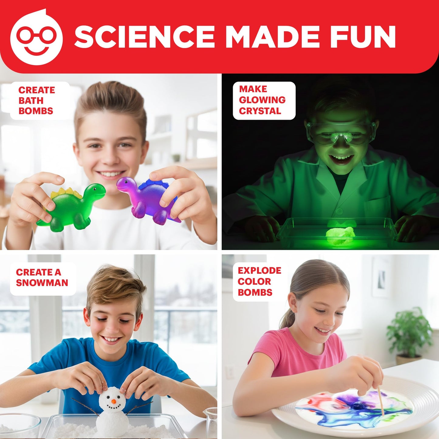 Doctor Jupiter Super Science Kit for Kids 8-12 | 100+ Experiments & Geyser Tube Ideas