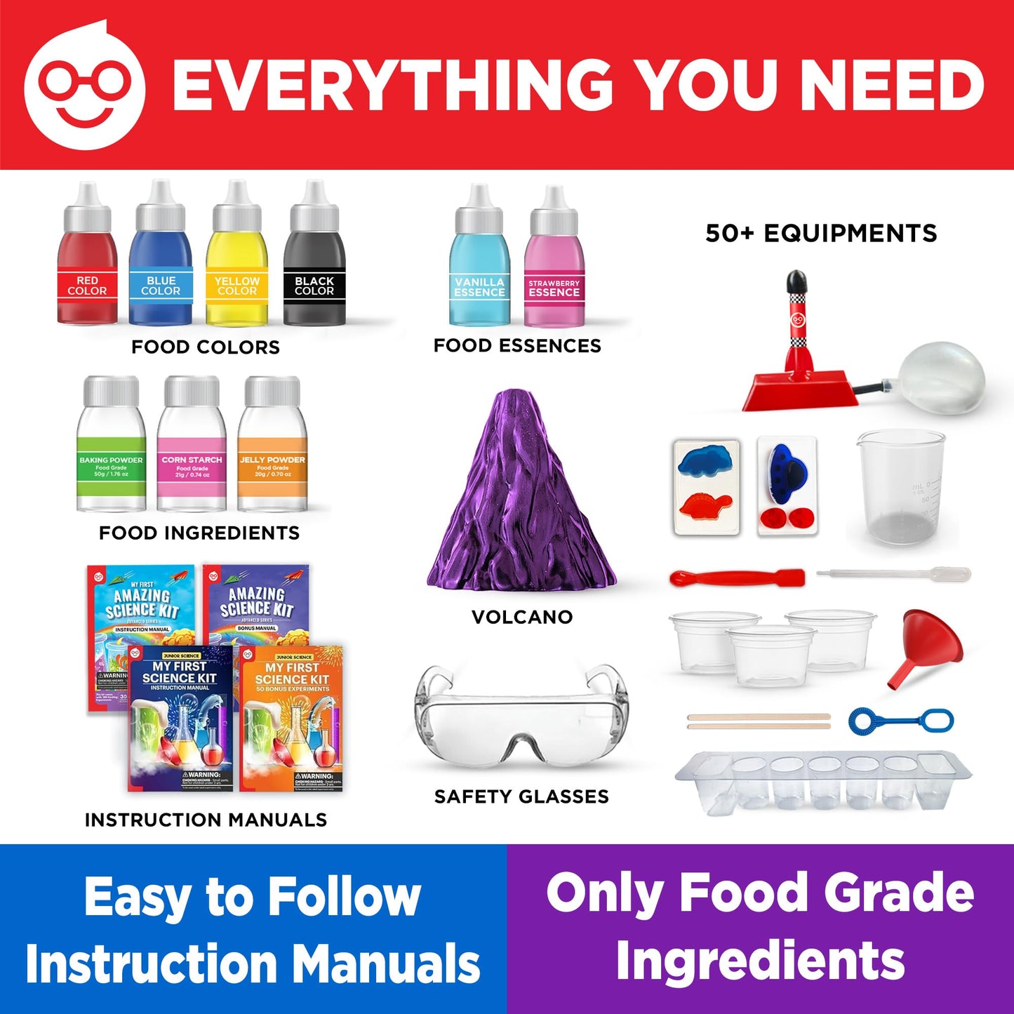 Doctor Jupiter My First Science Gift Set for Kids 4-8 | 2-in-1 STEM Kit with 100+ Experiments
