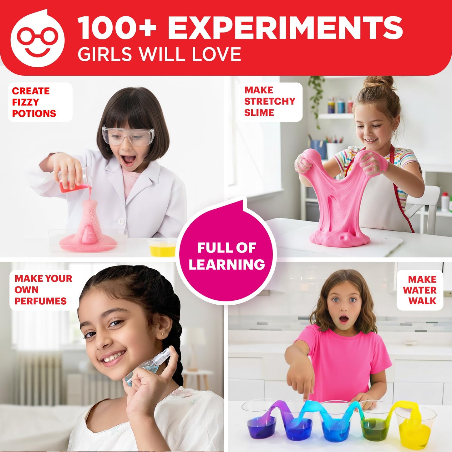 Doctor Jupiter Girls' First Science Kit — 100+ Experiments for Ages 4-8