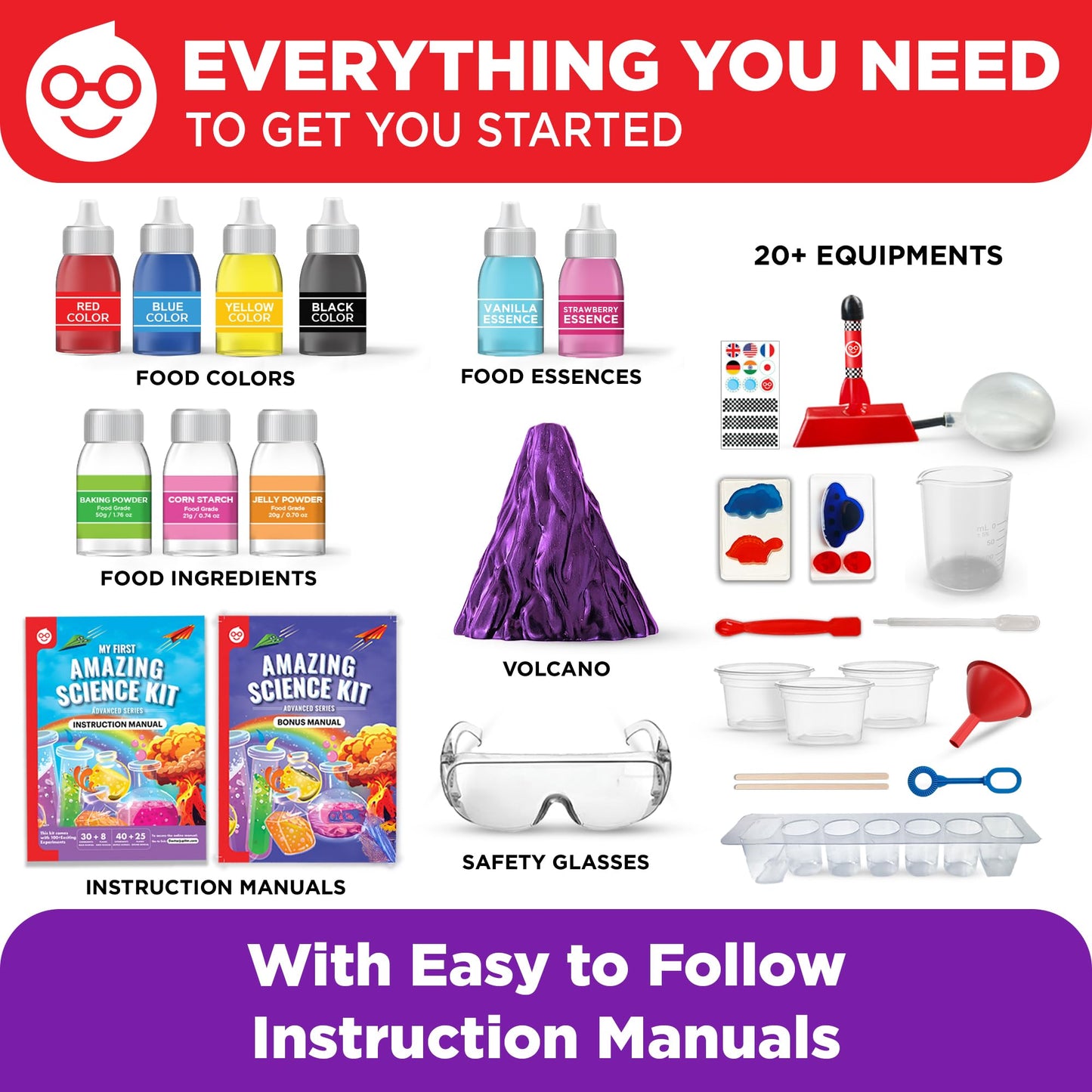 Doctor Jupiter My First Amazing Science Kit for Kids (Ages 4–8) | 100+ Experiments | Screen-Free STEM Toy
