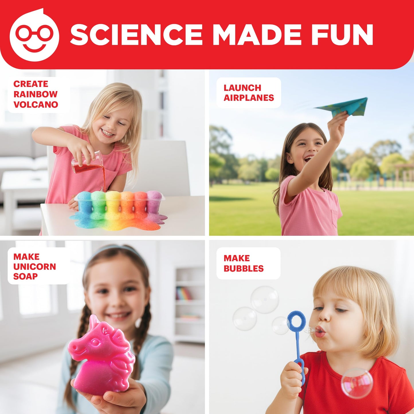 Doctor Jupiter Girls' First Amazing Science Kit – 100+ Experiments for Ages 4-8 | STEM Gift