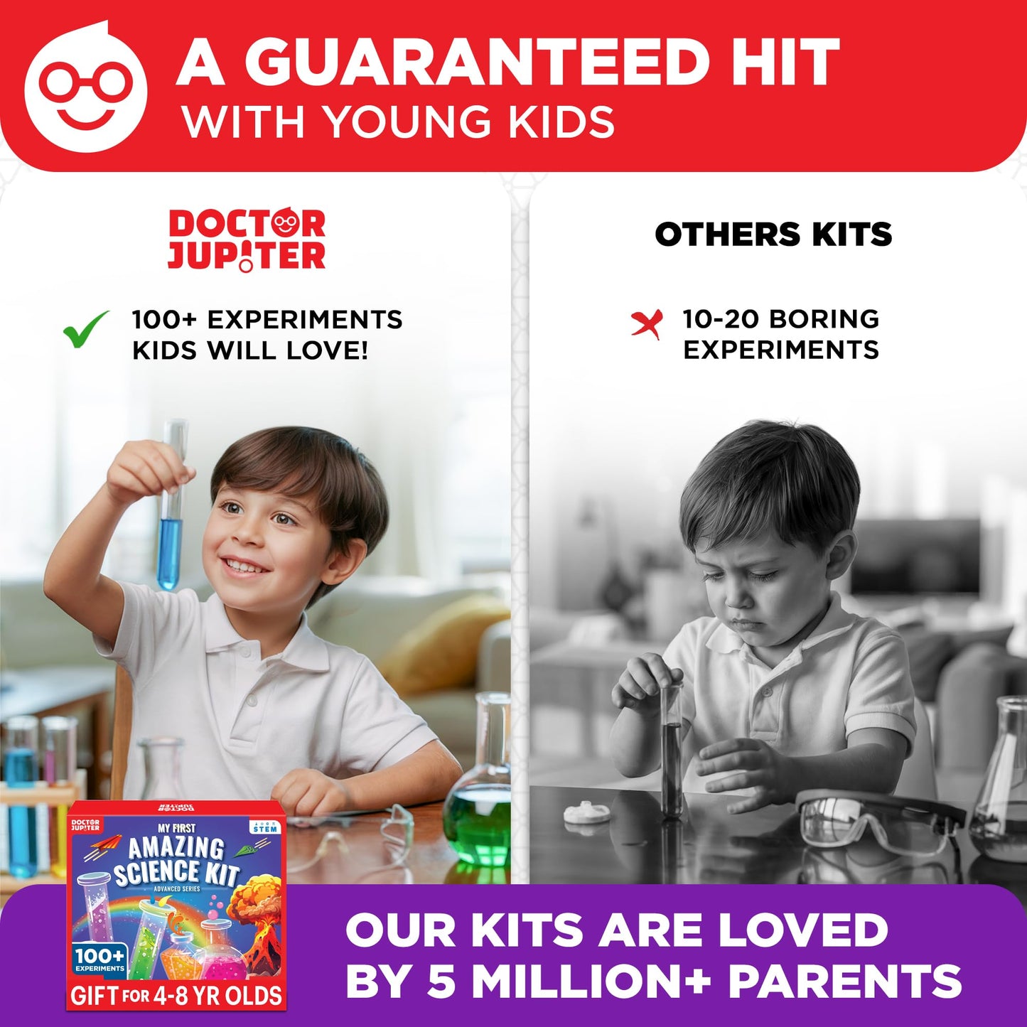 Doctor Jupiter My First Amazing Science Kit for Kids (Ages 4–8) | 100+ Experiments | Screen-Free STEM Toy