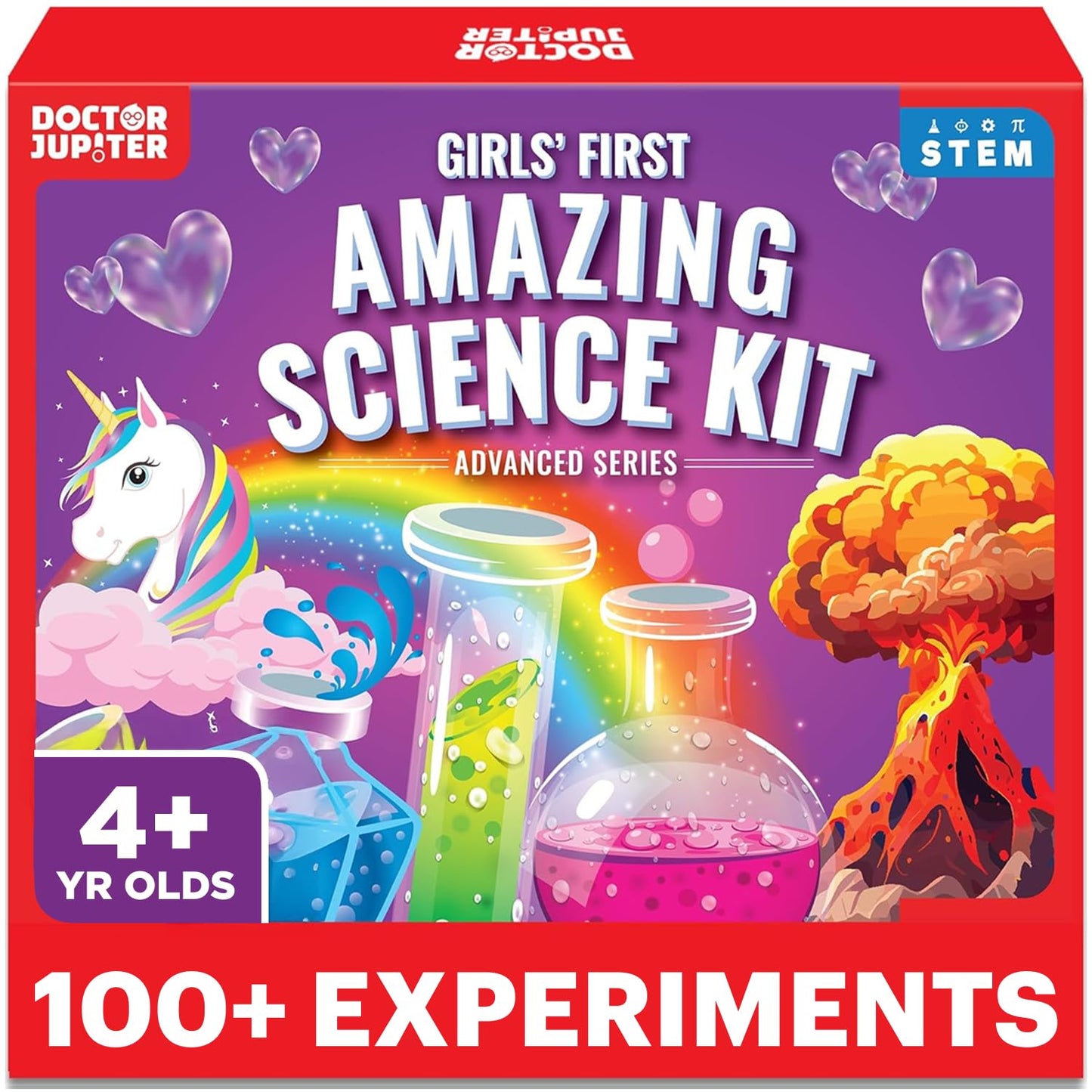 Doctor Jupiter Girls' First Amazing Science Kit – 100+ Experiments for Ages 4-8 | STEM Gift
