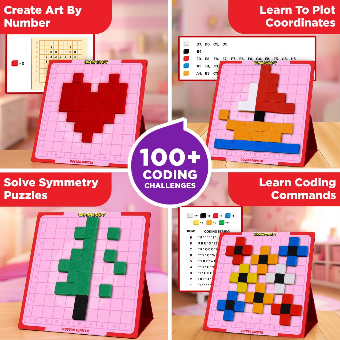 Doctor Jupiter Amazing Science Gift Set – Girls’ Science Kit Starter & Brain Craft for Ages 5+