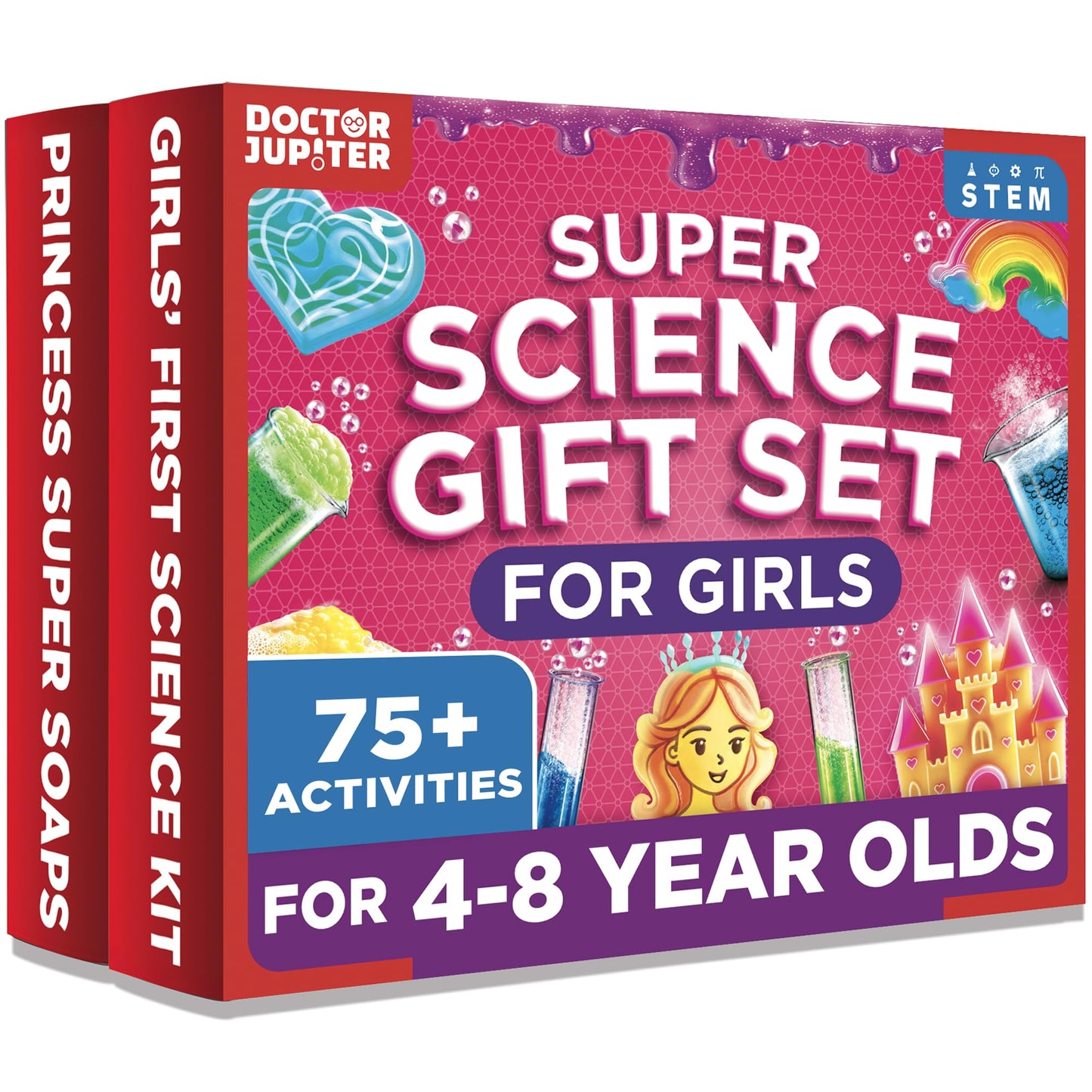 Doctor Jupiter Super Science Gift Set – Girls’ First Science Kit + Princess Soaps (Ages 5+)