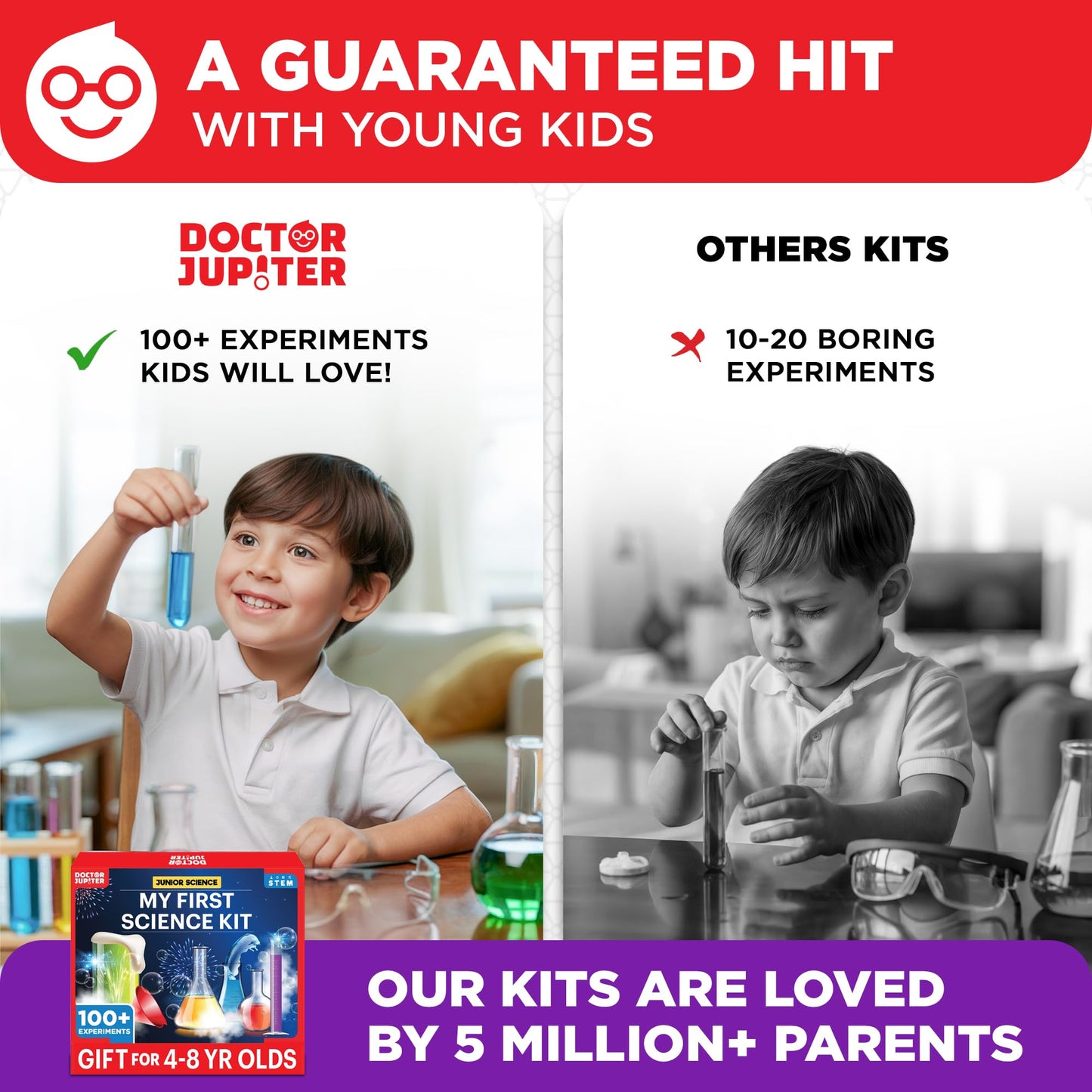 Doctor Jupiter My First Science Kit for Kids 4-8 | 100+ Experiments | STEM Gift