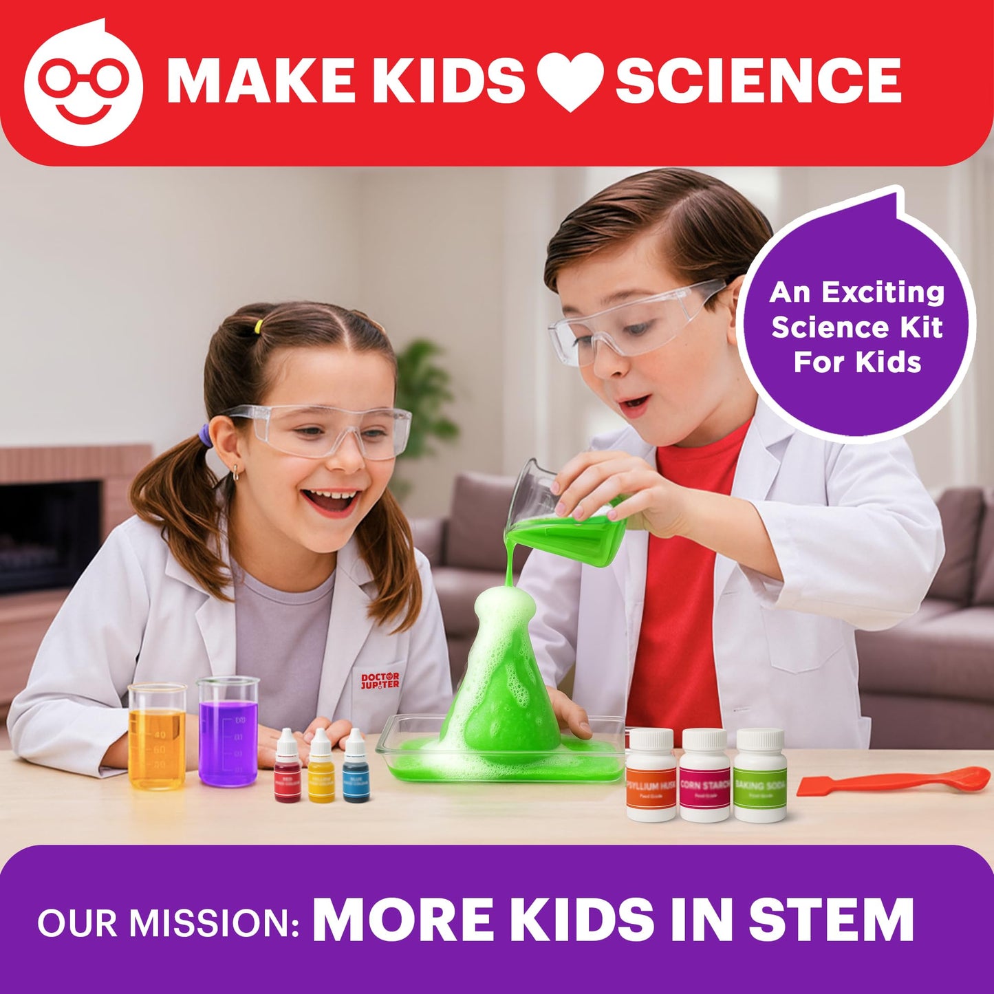 Doctor Jupiter My First Science Kit for Kids 4-8 | 100+ Experiments | STEM Gift