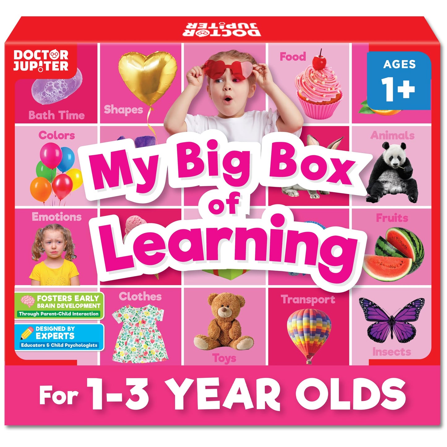 Doctor Jupiter My Big Box of Learning – Toddler Educational Toys for Ages 1-3 | Screen-Free Activities