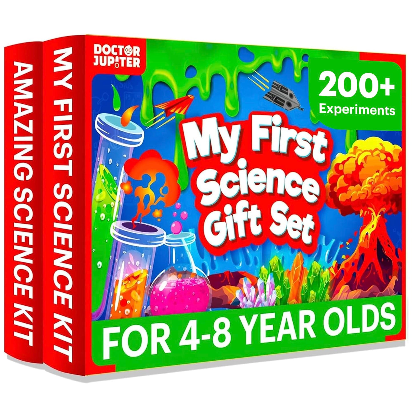 Doctor Jupiter My First Science Gift Set for Kids 4-8 | 2-in-1 STEM Kit with 100+ Experiments