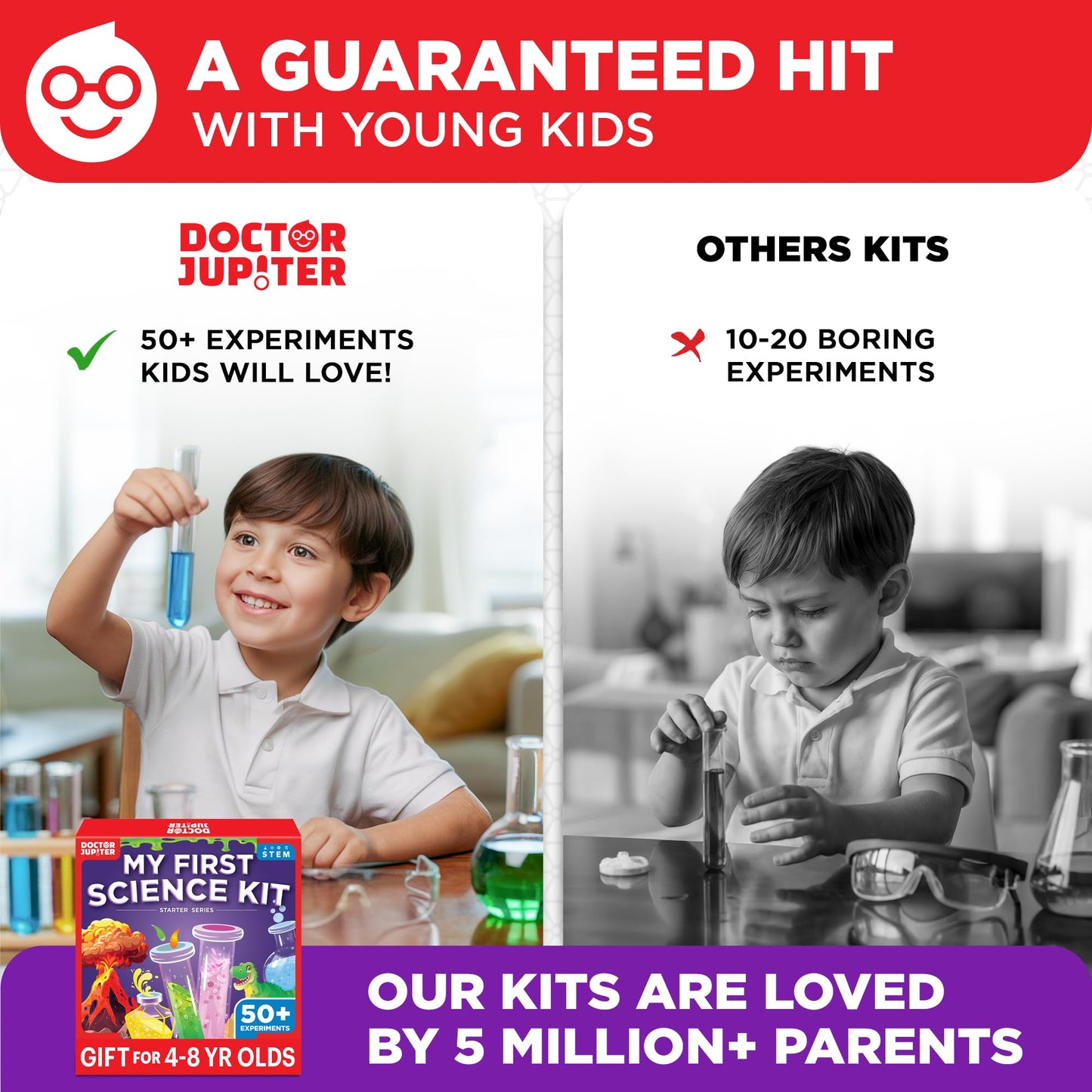 Doctor Jupiter My First Science Kit for Kids Ages 4-8 | 50+ Experiments STEM Gift