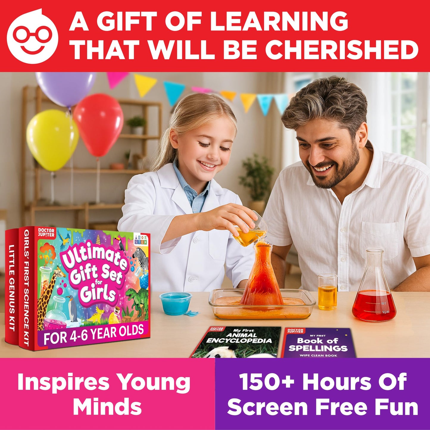 Doctor Jupiter Ultimate Gift Set for Girls – STEM & Science Kit for Ages 4-6