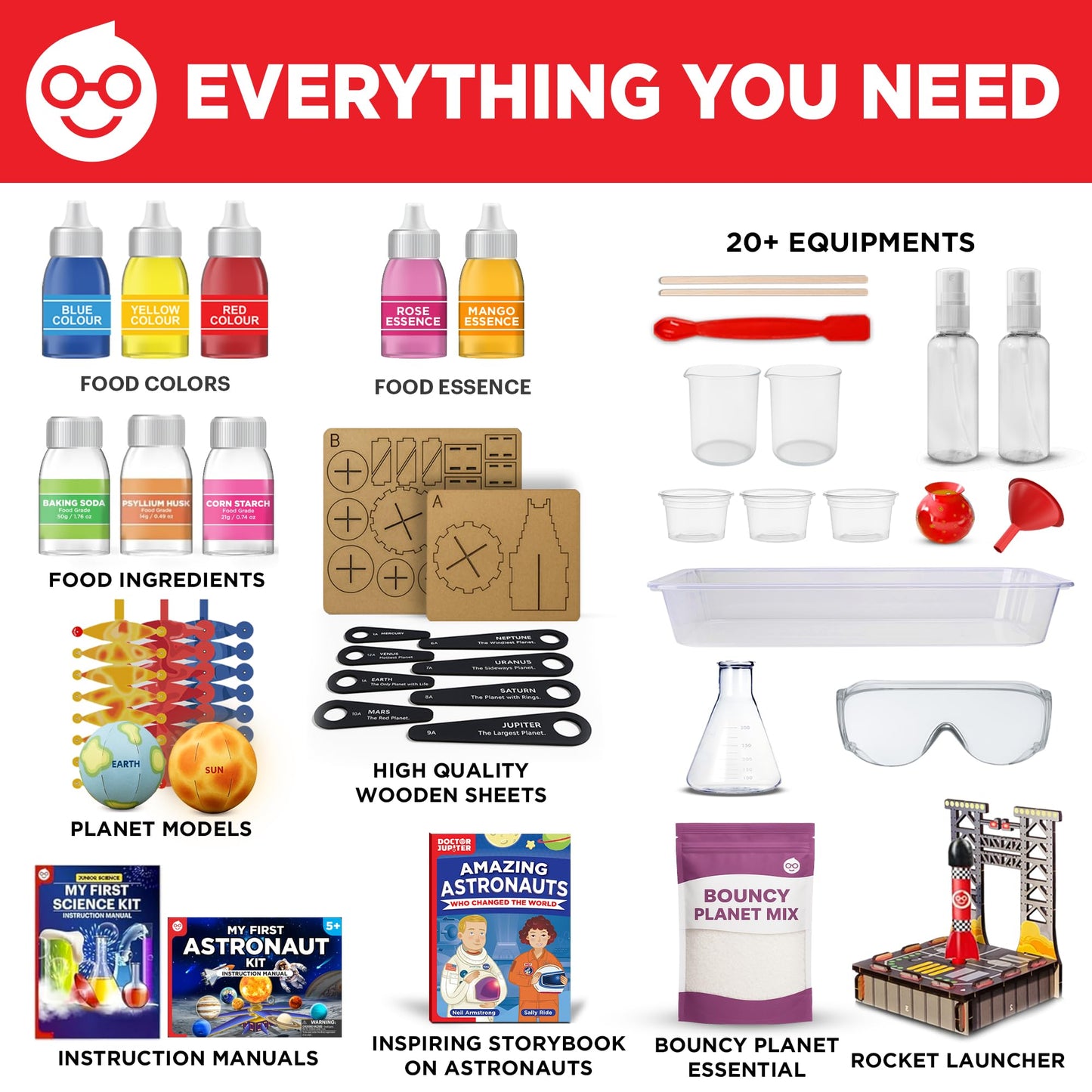 Doctor Jupiter My First STEM Gift Set – 100+ Experiments for Kids Aged 5+ | Science & Space Learning Kit
