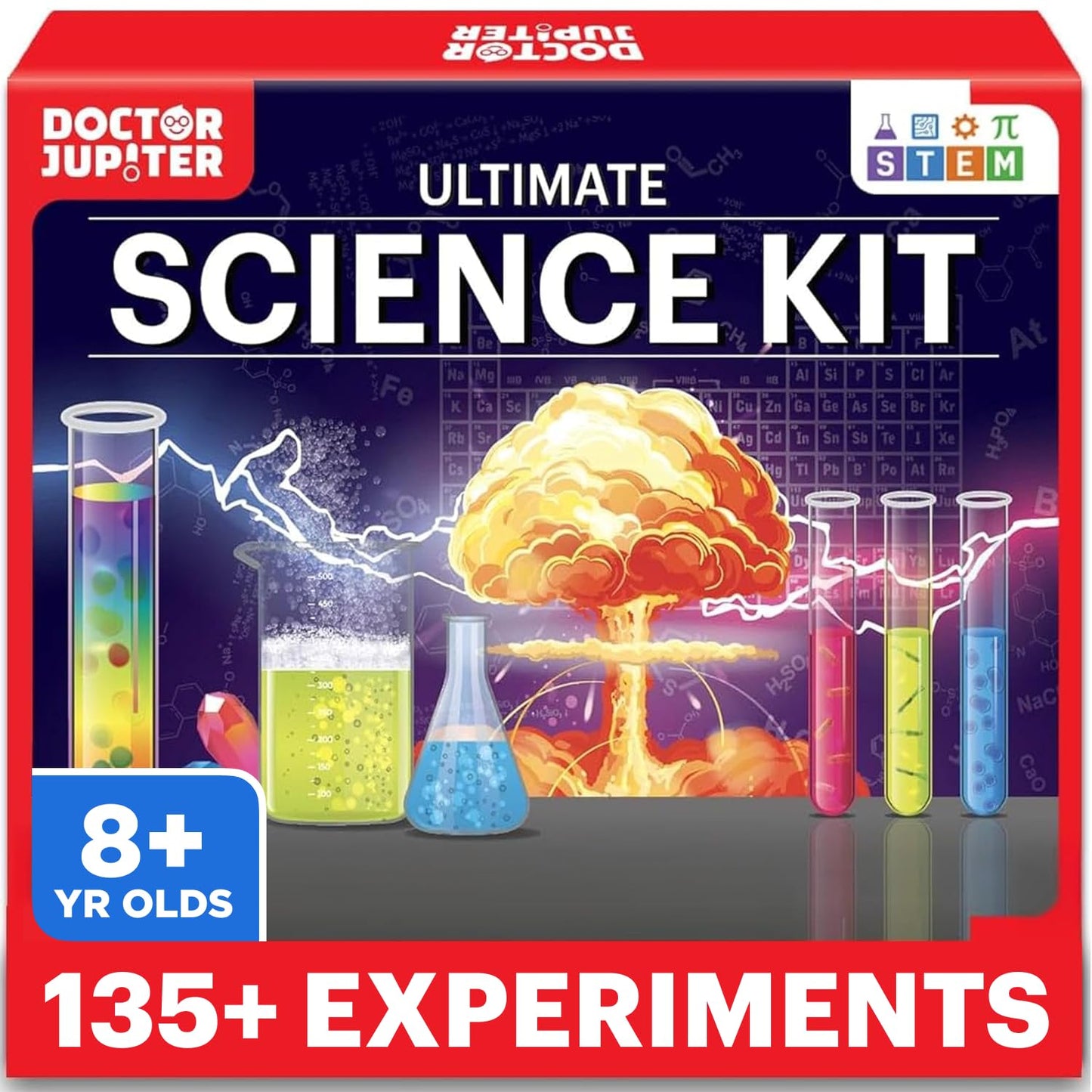 Doctor Jupiter Ultimate Science Kit - 135+ Experiments STEM Toy for Ages 8-14