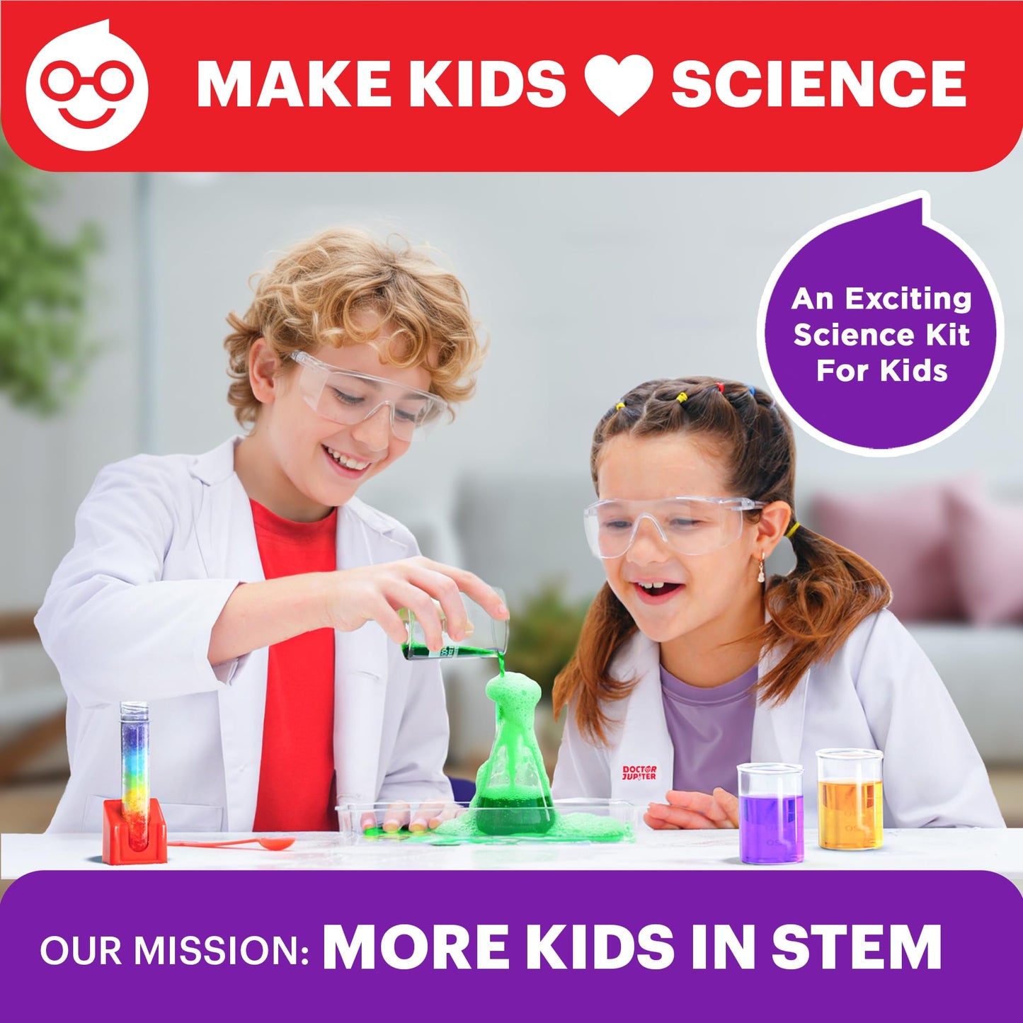 Doctor Jupiter Ultimate Science Kit - 135+ Experiments STEM Toy for Ages 8-14