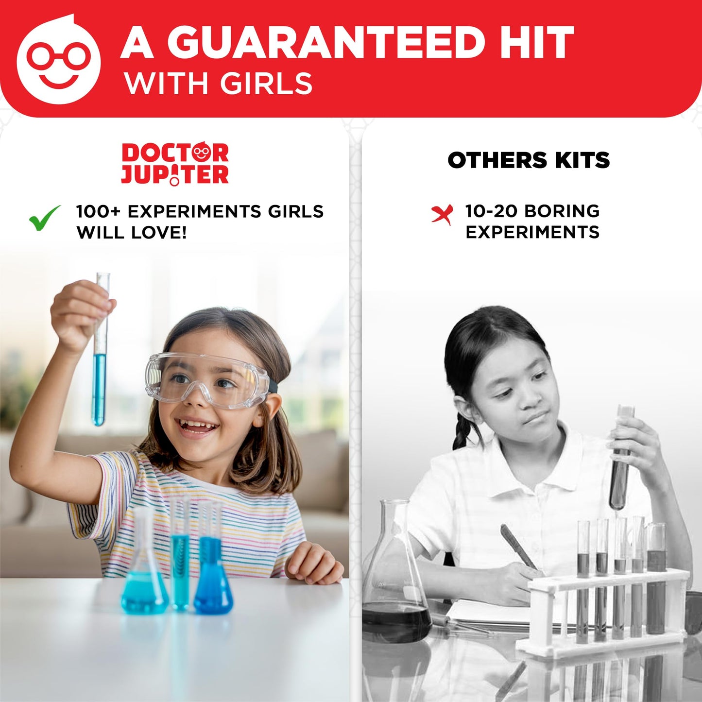 Doctor Jupiter Girls' First Science Kit — 100+ Experiments for Ages 4-8