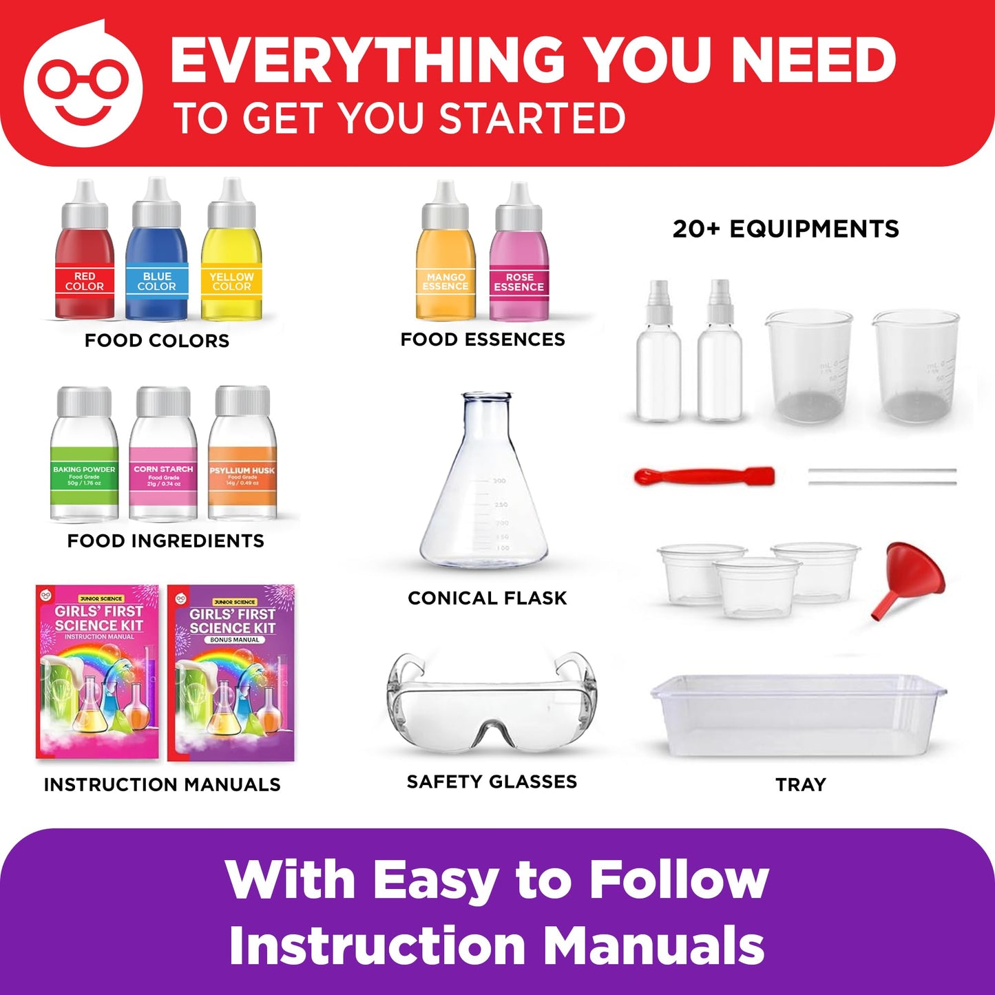 Doctor Jupiter Girls' First Science Kit — 100+ Experiments for Ages 4-8