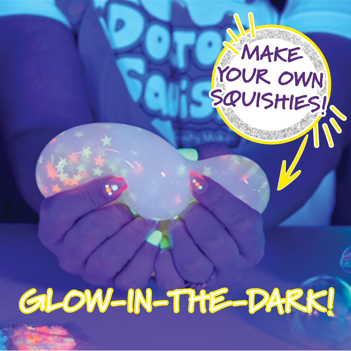 Doctor Squish Neon Squishy Maker Station | Glow In The Dark DIY Kit (Ages 8+)