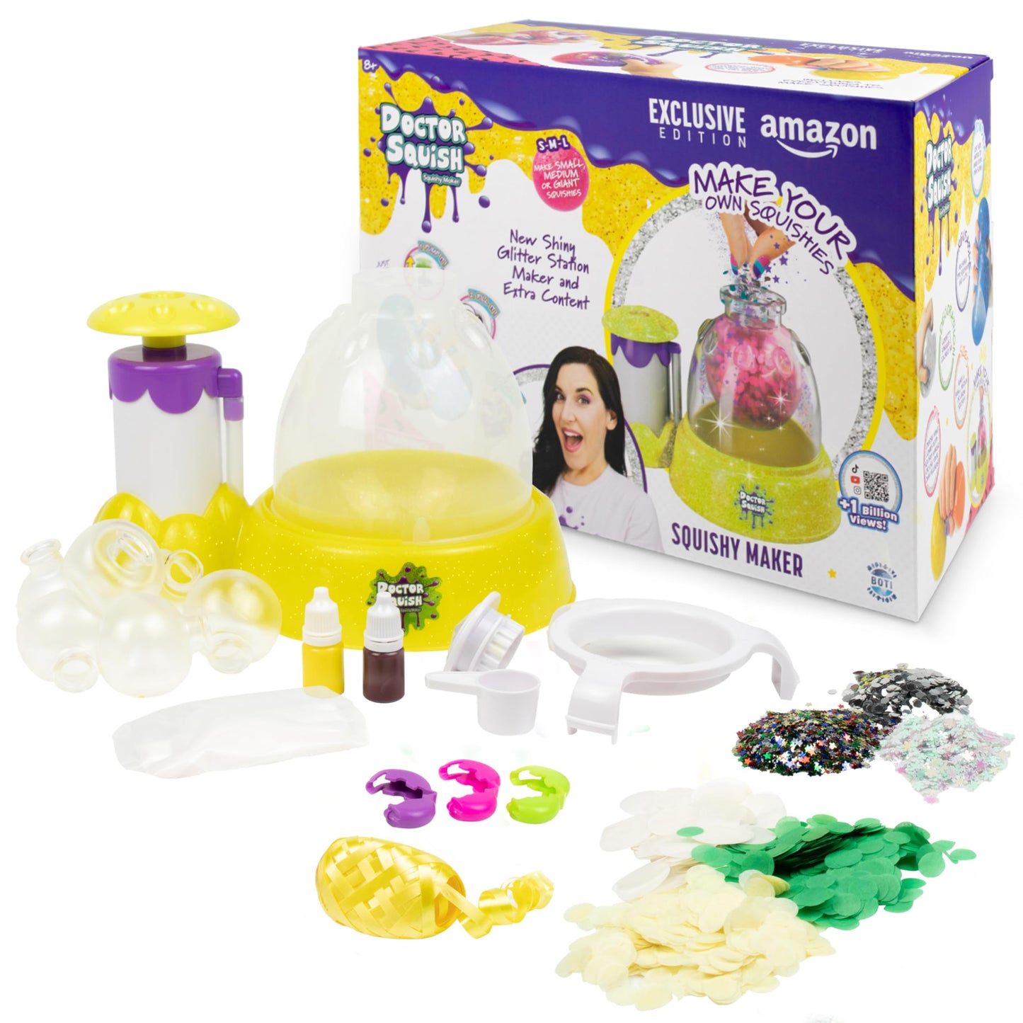 Doctor Squish: Squishy Maker with Glitter Station, Confetti, Ink – Ages 8+ | Amazon Exclusive