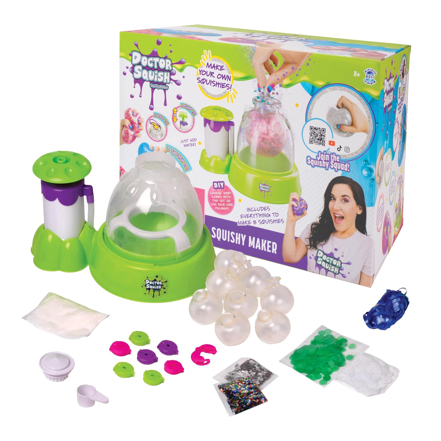 Doctor Squish Squishy Maker Station | DIY Squishies Kit with Sparkles & Slime Powder
