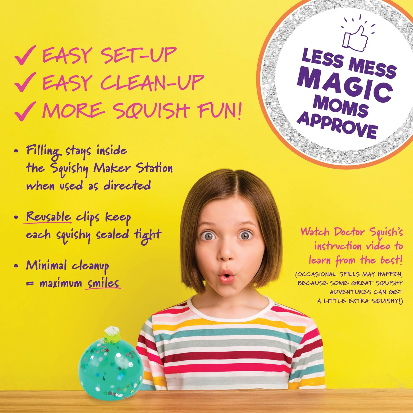 Doctor Squish Squishy Maker Station | DIY Squishies Kit with Sparkles & Slime Powder