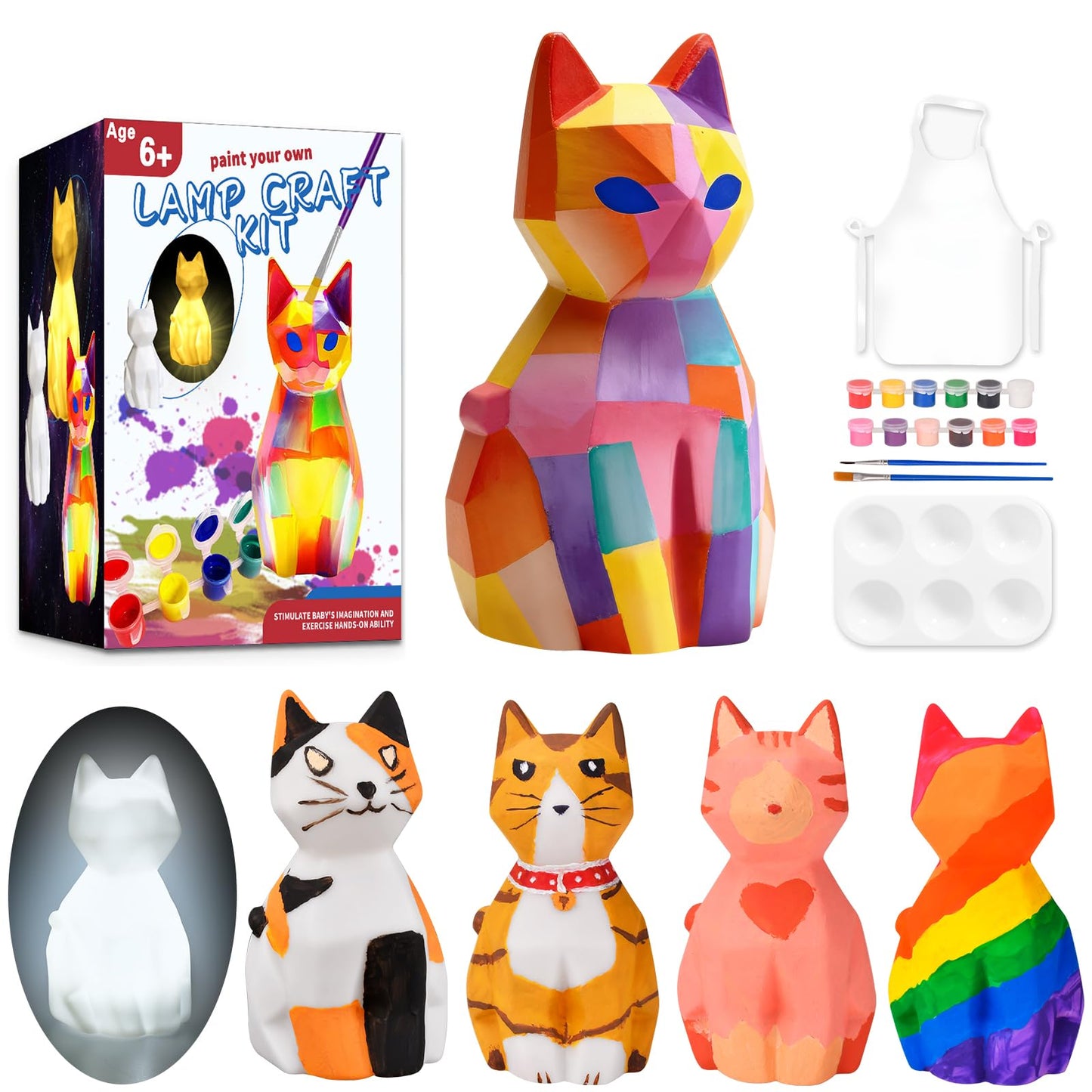 Docwouugo Cat Lamp Craft Kit for Kids 8-12 | Easter Basket Gift