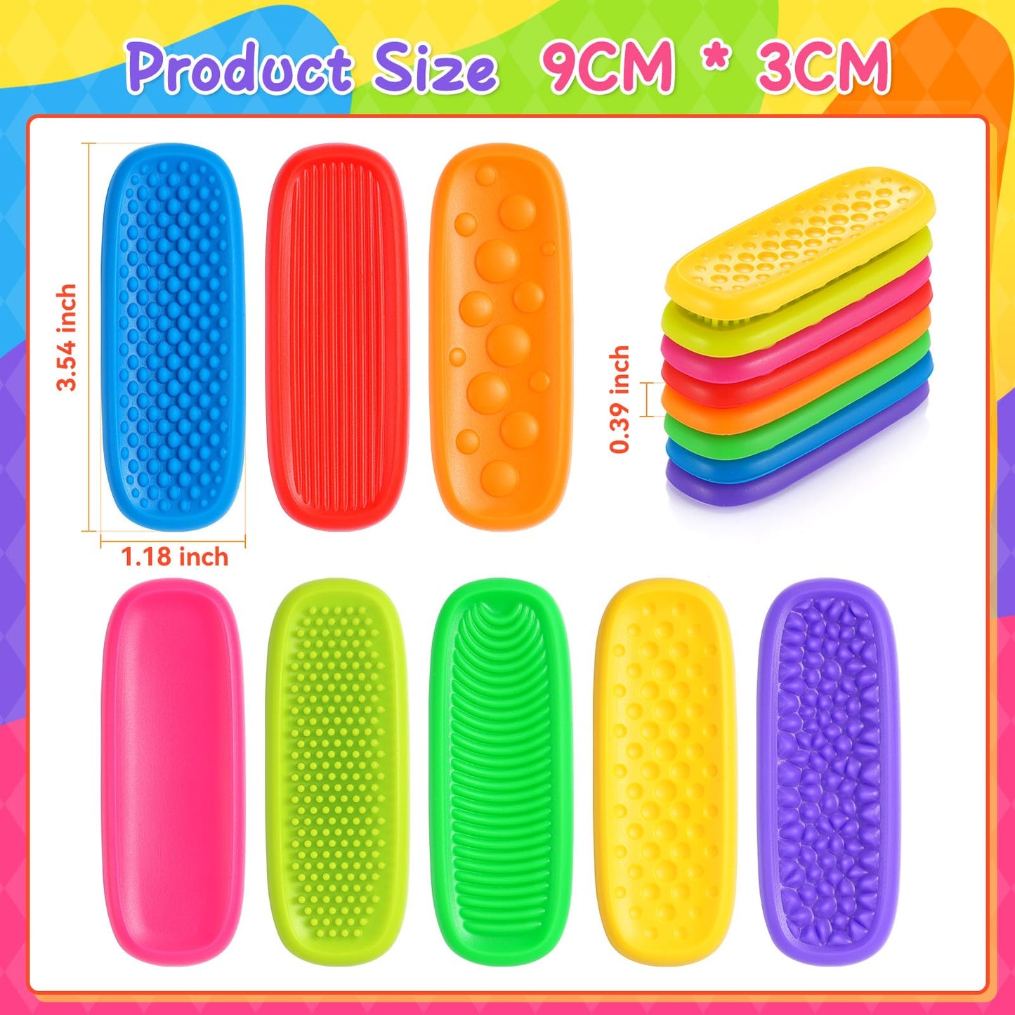 Dododol Sensory Fidget Strips – 8 Pack for Autism, ADHD & Anxiety Relief