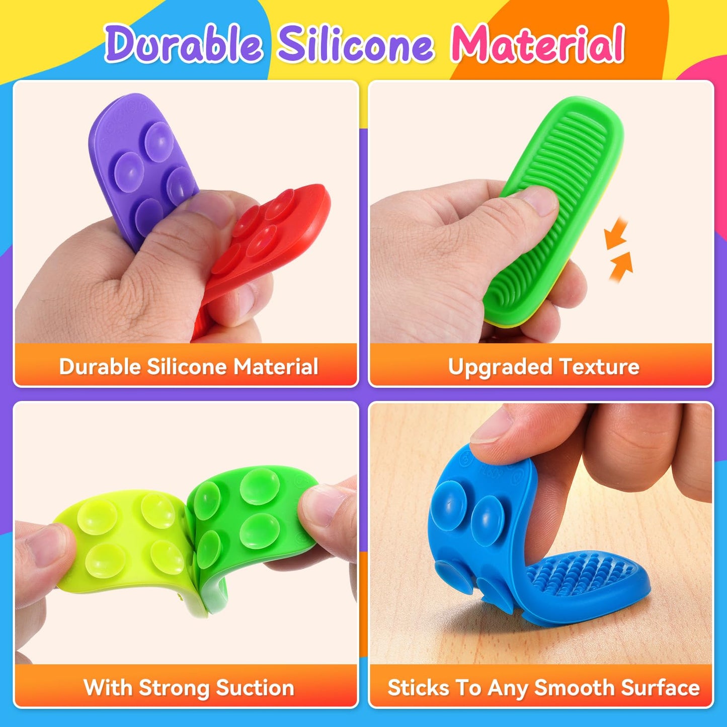 Dododol Sensory Fidget Strips – 8 Pack for Autism, ADHD & Anxiety Relief