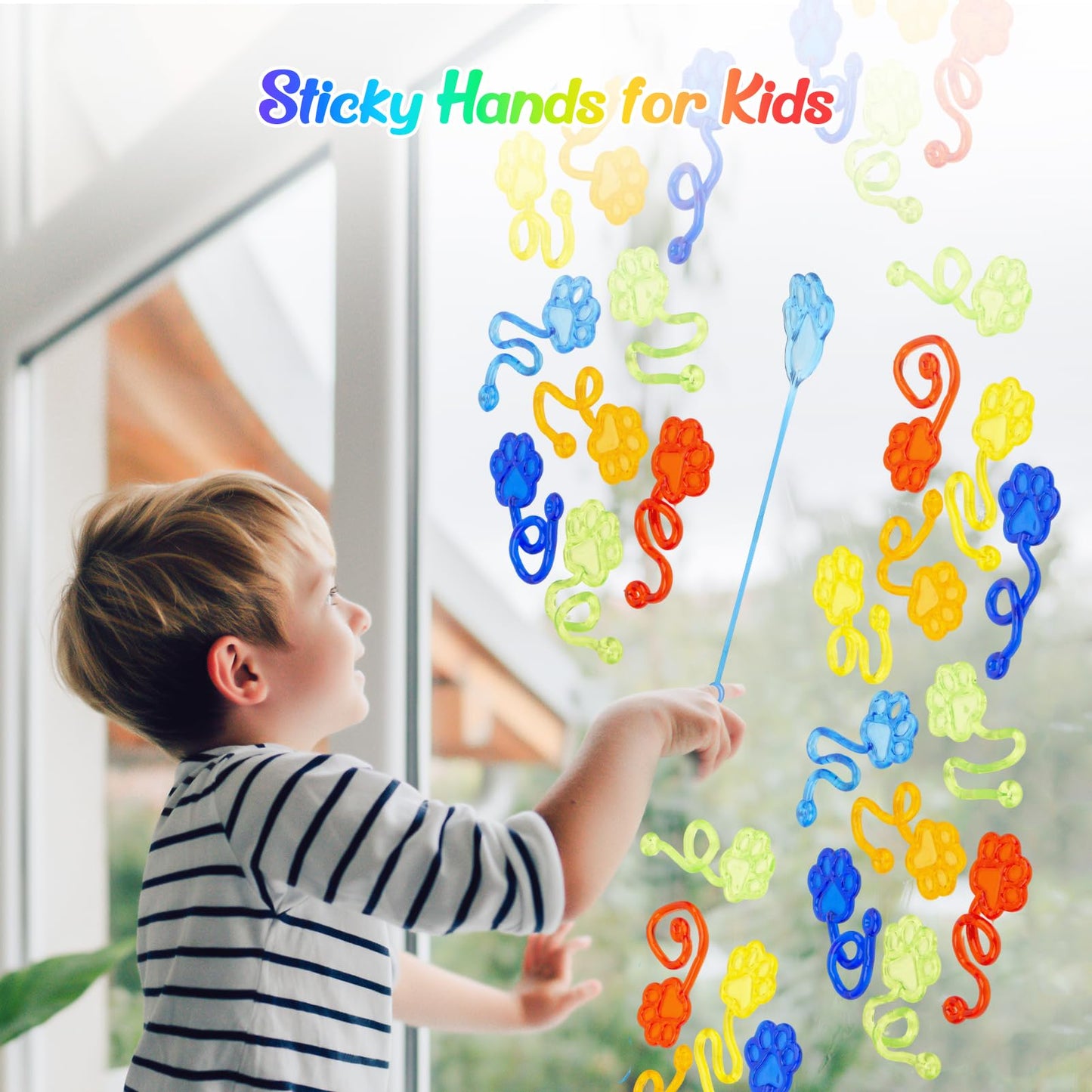 DODOLOL 30 PCS Sticky Hands — Dog Paw Shape Party Favors for Kids