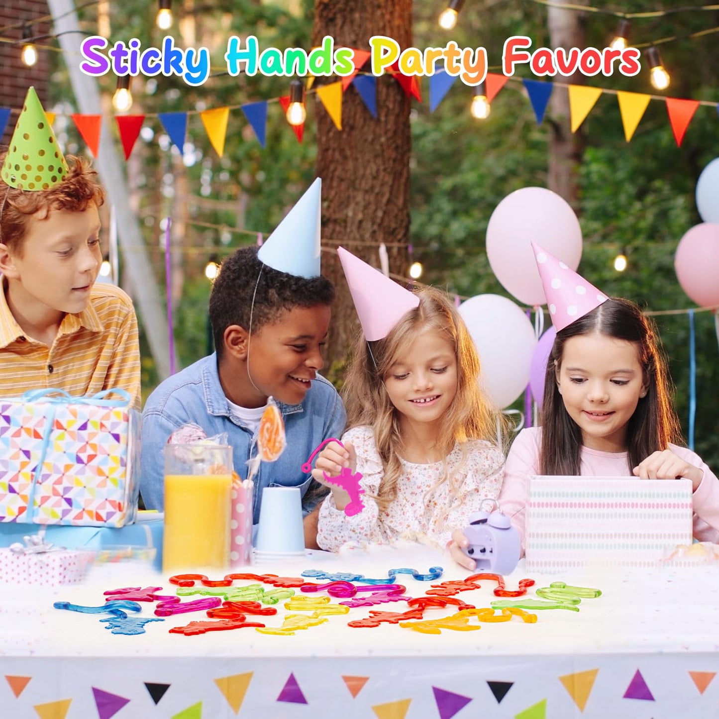 DODOLOL 30 PCS Sticky Hands – Dinosaur Party Favors for Kids 4-12 | Candy-Free Fun