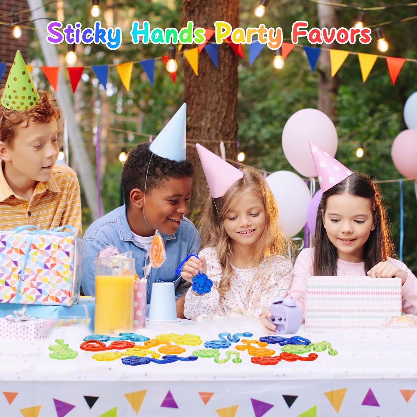 DODOLOL 30 PCS Sticky Hands — Dog Paw Shape Party Favors for Kids