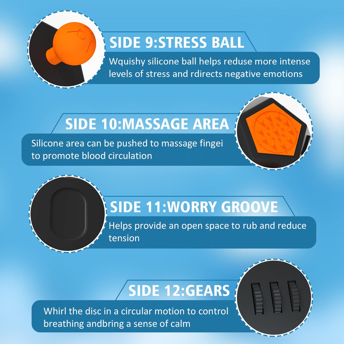 Fidget Dodecagon – 12-Side Cube for Stress Relief | DoDoMagxanadu