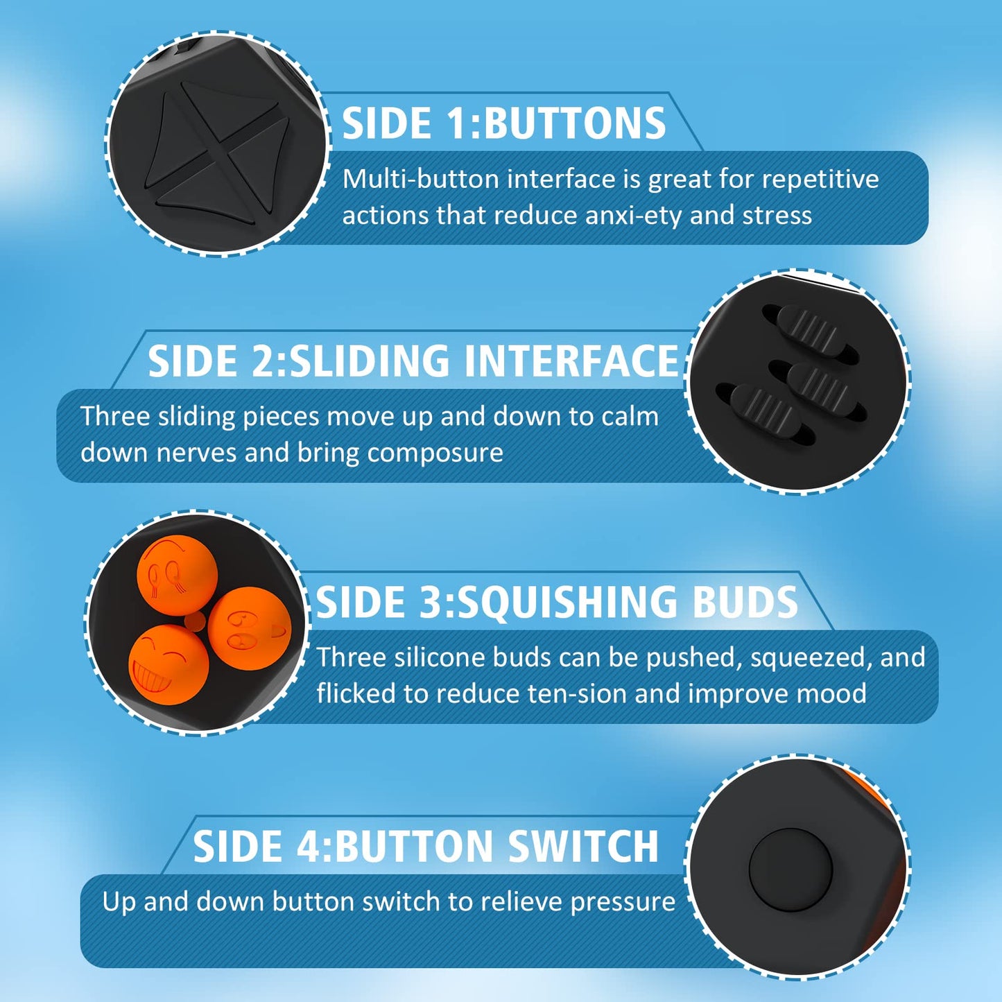 Fidget Dodecagon – 12-Side Cube for Stress Relief | DoDoMagxanadu