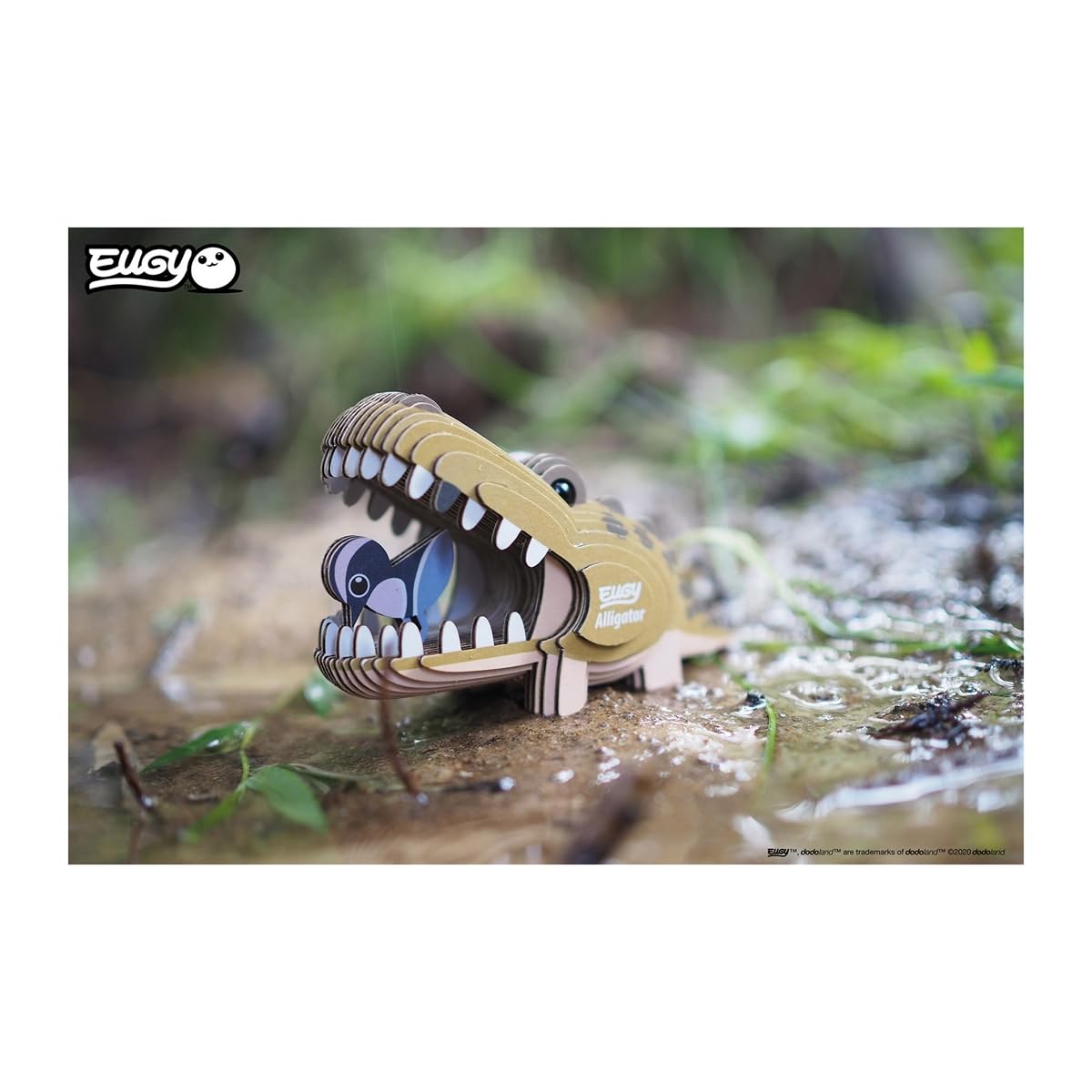 Dodoland Eugy Alligator 3D Puzzle – 22-Piece Eco-Friendly Educational Toy for Kids 6+