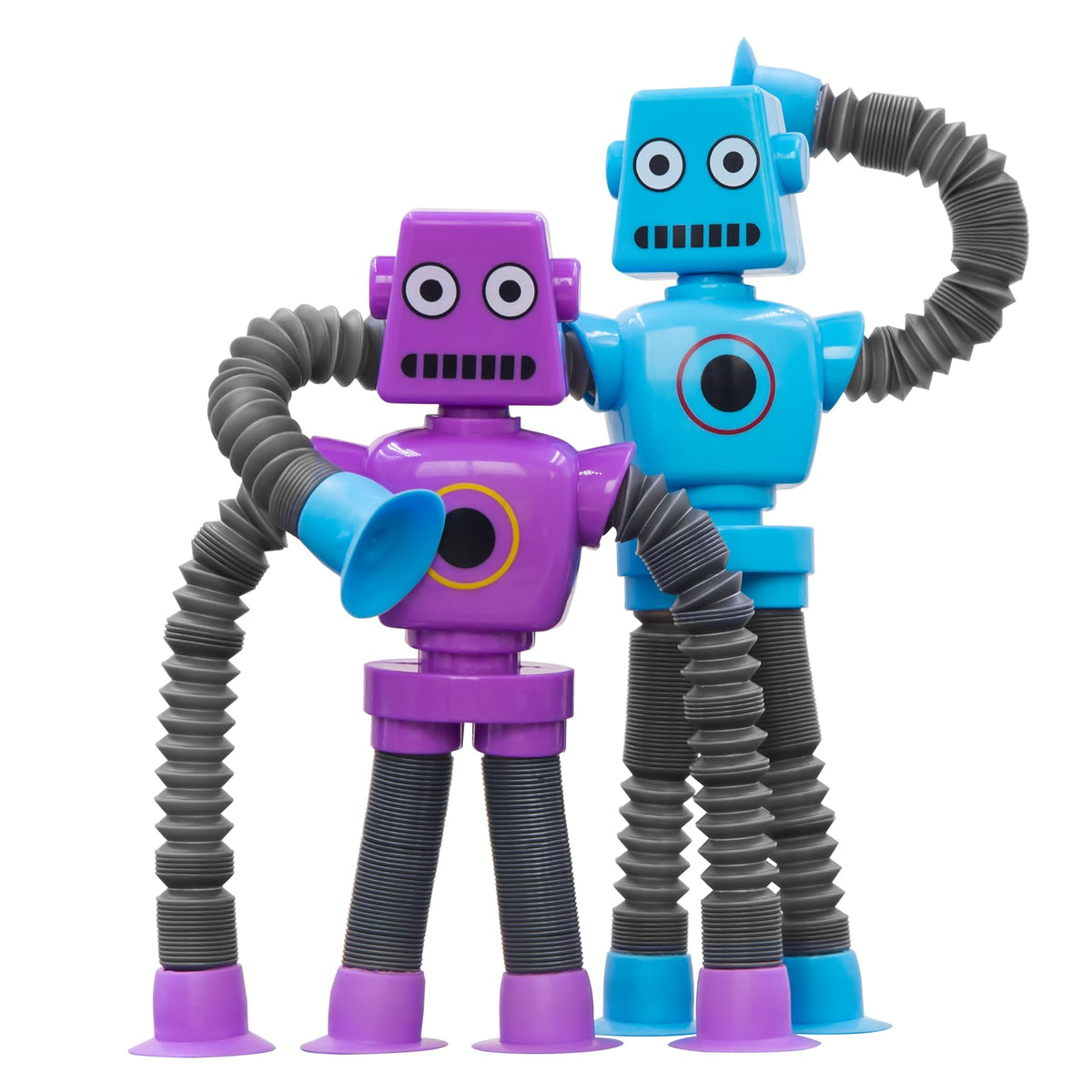 DoDoMagxanadu Pop Tubes Robot Fidget Toys — 2Pack Telescopic Pop Tube Stress Relief for Kids & Teens