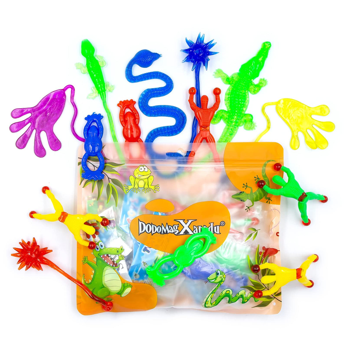 DoDoMagxanadu 14-Pack Assorted Stretchy Sticky Toys — Party Favors, Fidget Toys & Stocking Stuffers