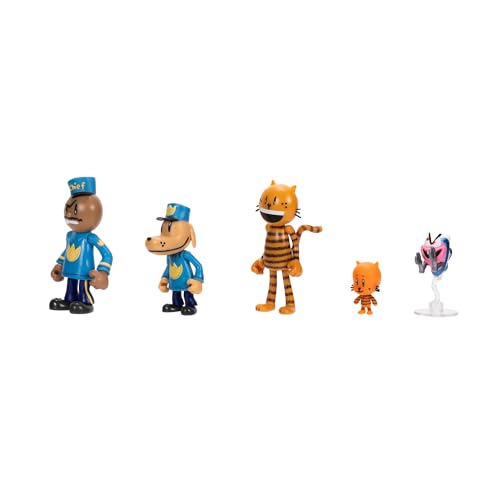 Dog Man Movie Action Figures Multipack – 2.5-Inch Poseable Set (Lil Petey, Petey, Chief, Flippy)