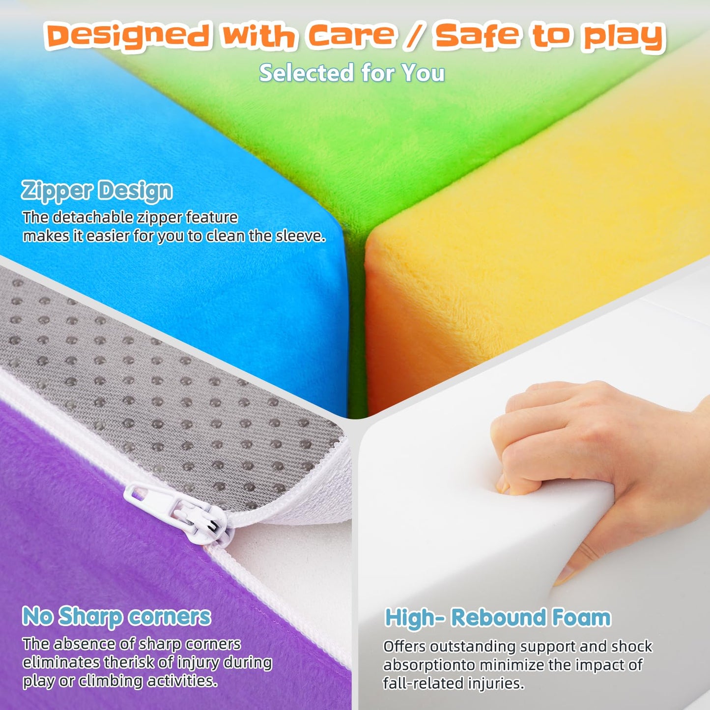DOGERN 6-Piece Soft Foam Climbing Blocks for Toddlers – Indoor Climb & Crawl Play Set