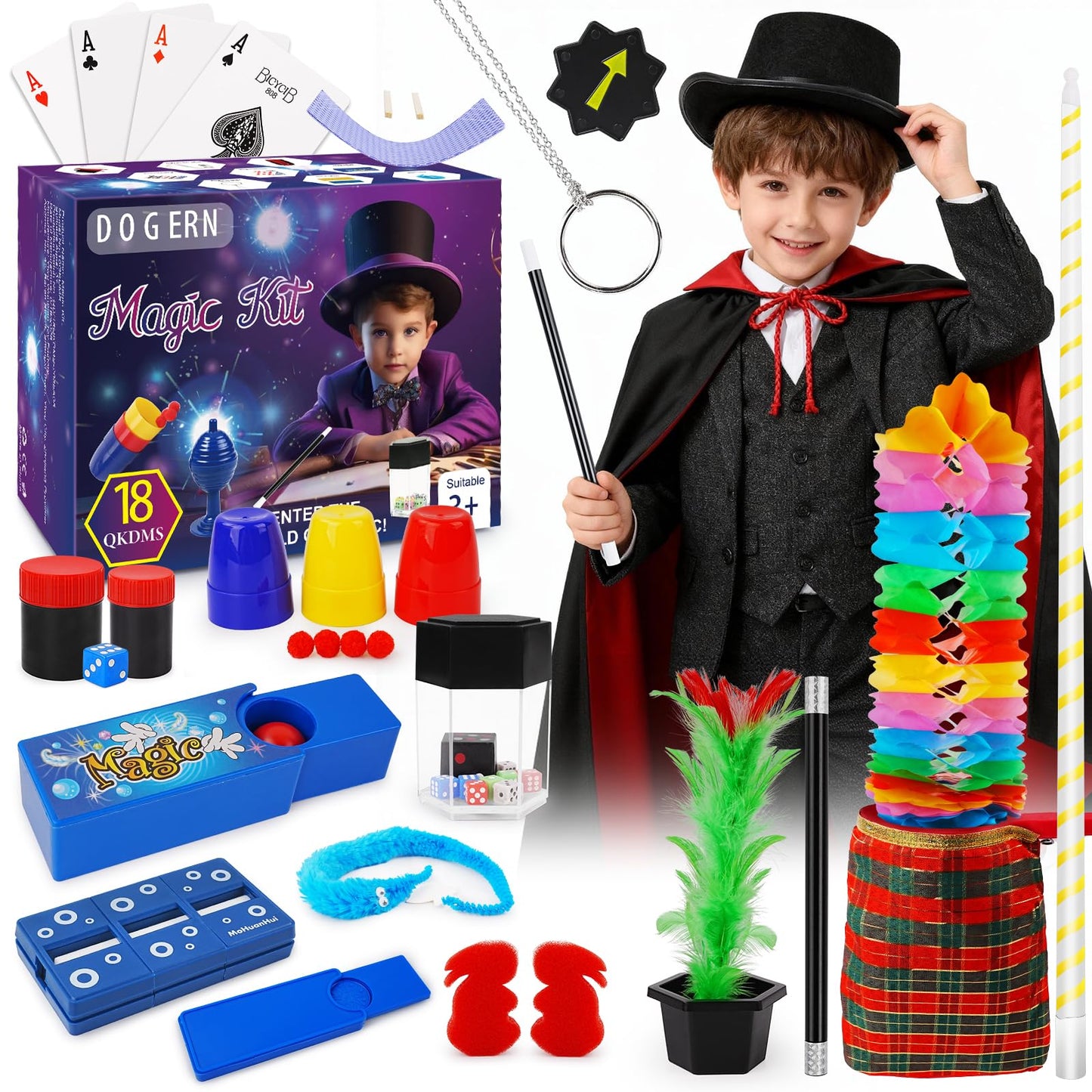 Dogern Valentines Day Magic Kit – Beginner Magic Set for Kids 6–12
