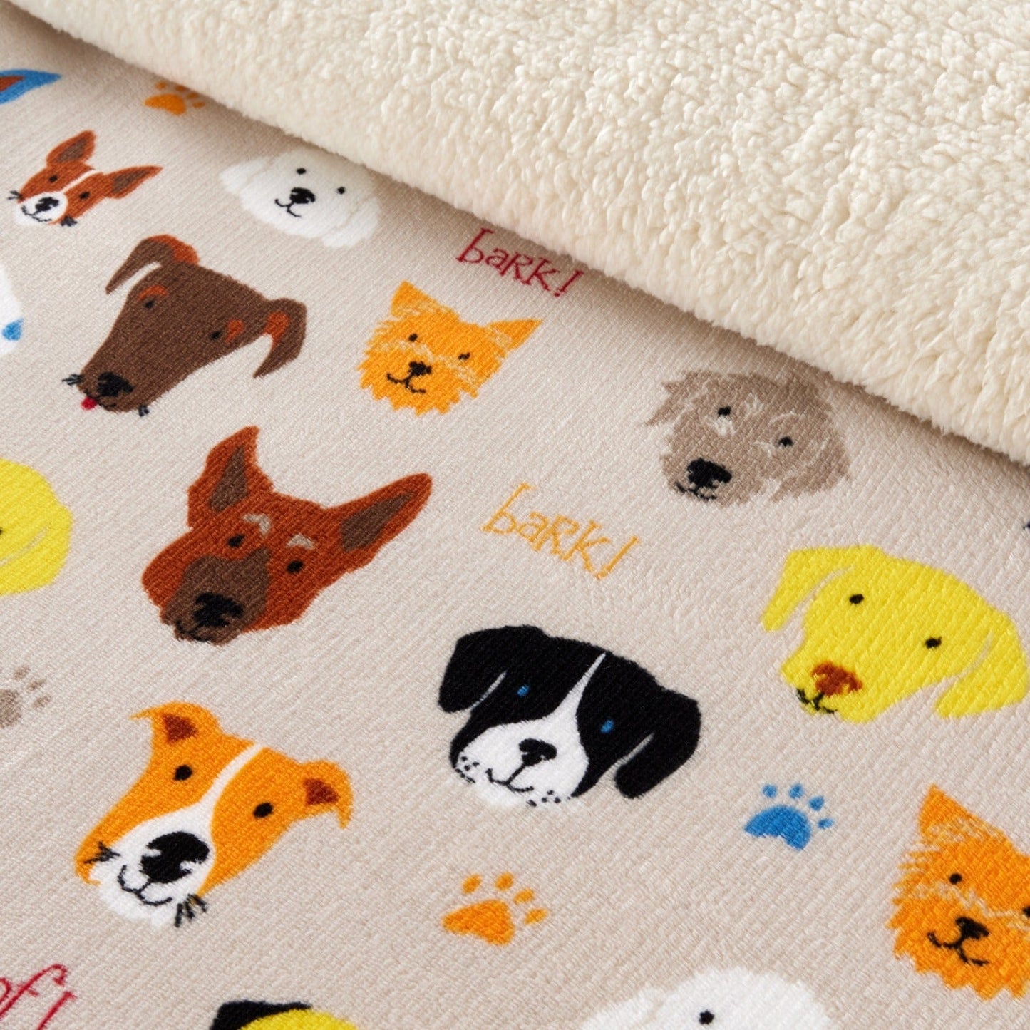 Dogs Teddy Duvet Set Luxurious Faux Fur Bedding with Reversible Sherpa Fleece Available in Single Double King Sizes Perfect for Winter by OLIVIA ROCCO