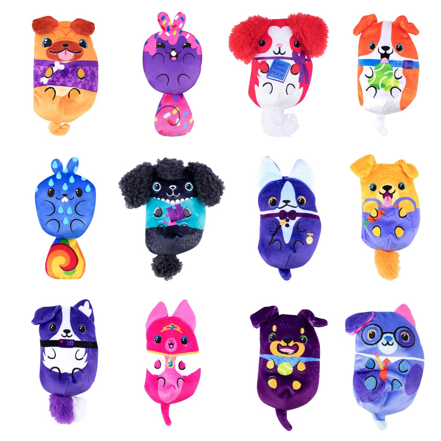 Dogs vs Squirls Mystery Bag 4in Plush – Bean-Filled Desk Pets, Fidget & Sensory Toys