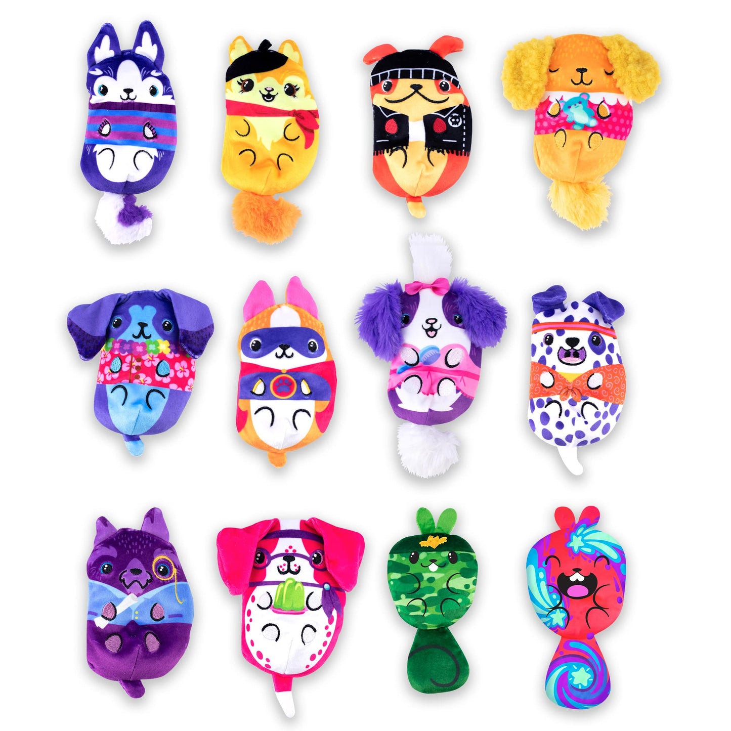 Dogs vs Squirls Mystery Bag 4in Plush – Bean-Filled Desk Pets, Fidget & Sensory Toys