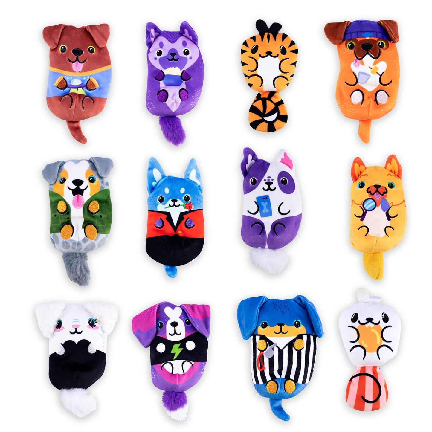 Dogs vs Squirls Mystery Bag 4in Plush – Bean-Filled Desk Pets, Fidget & Sensory Toys