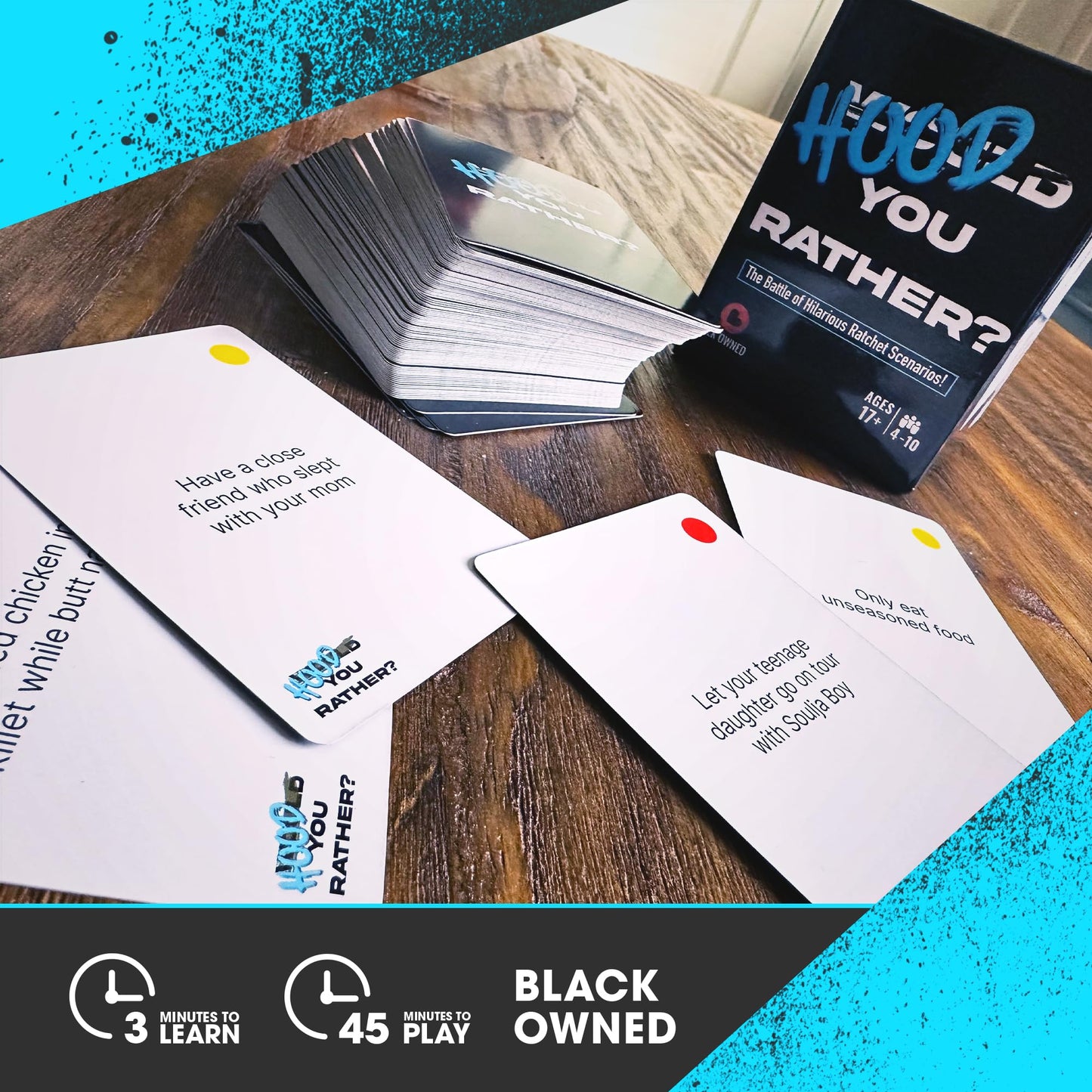 Doin' The Most - Hood You Rather: Urban Black Culture Party Card Game for Adults | 200 Mind-Blowing Cards